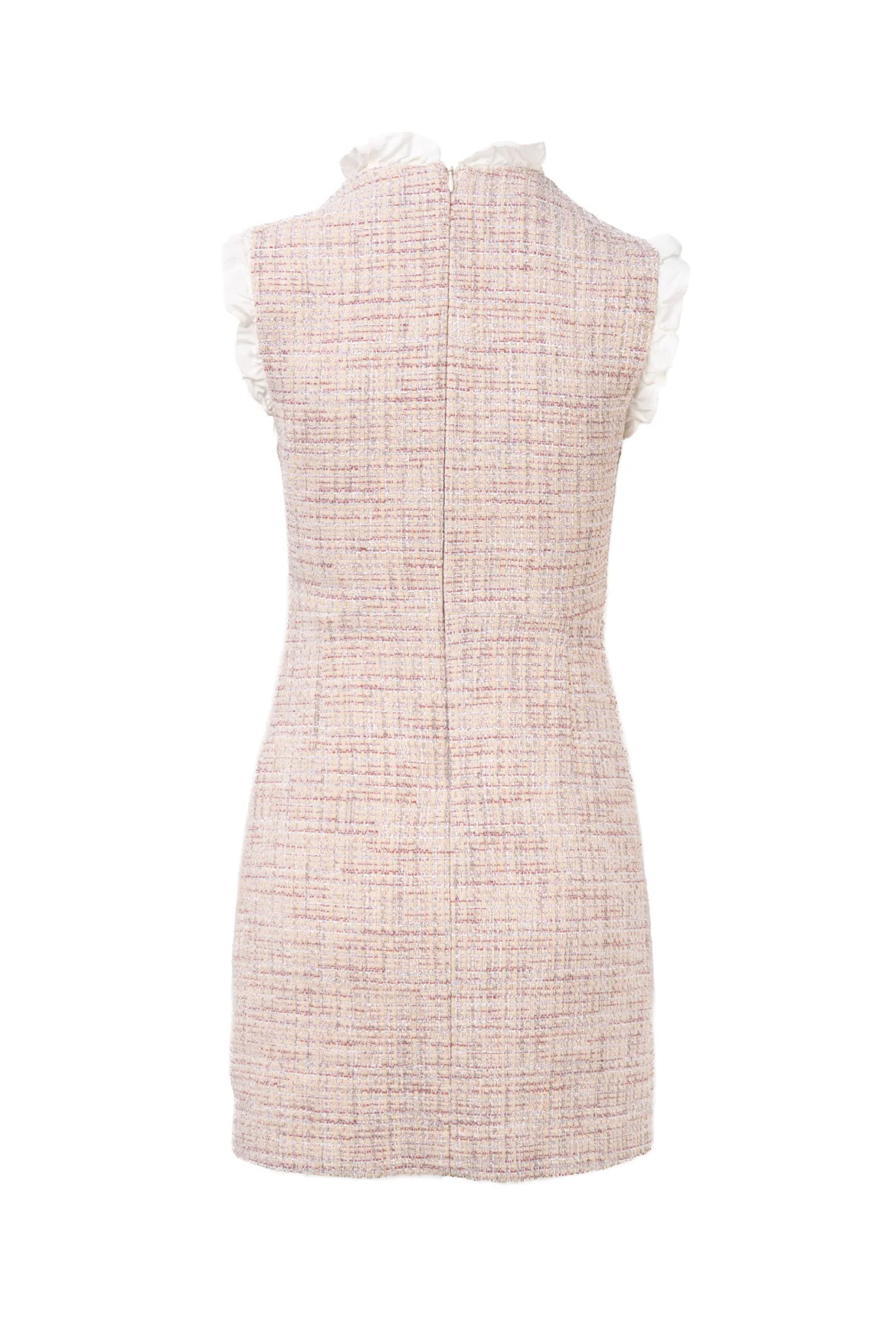 Sandro Size 4 Morgan Ruffle-Trimmed Tweed Mini Dress - Image 2