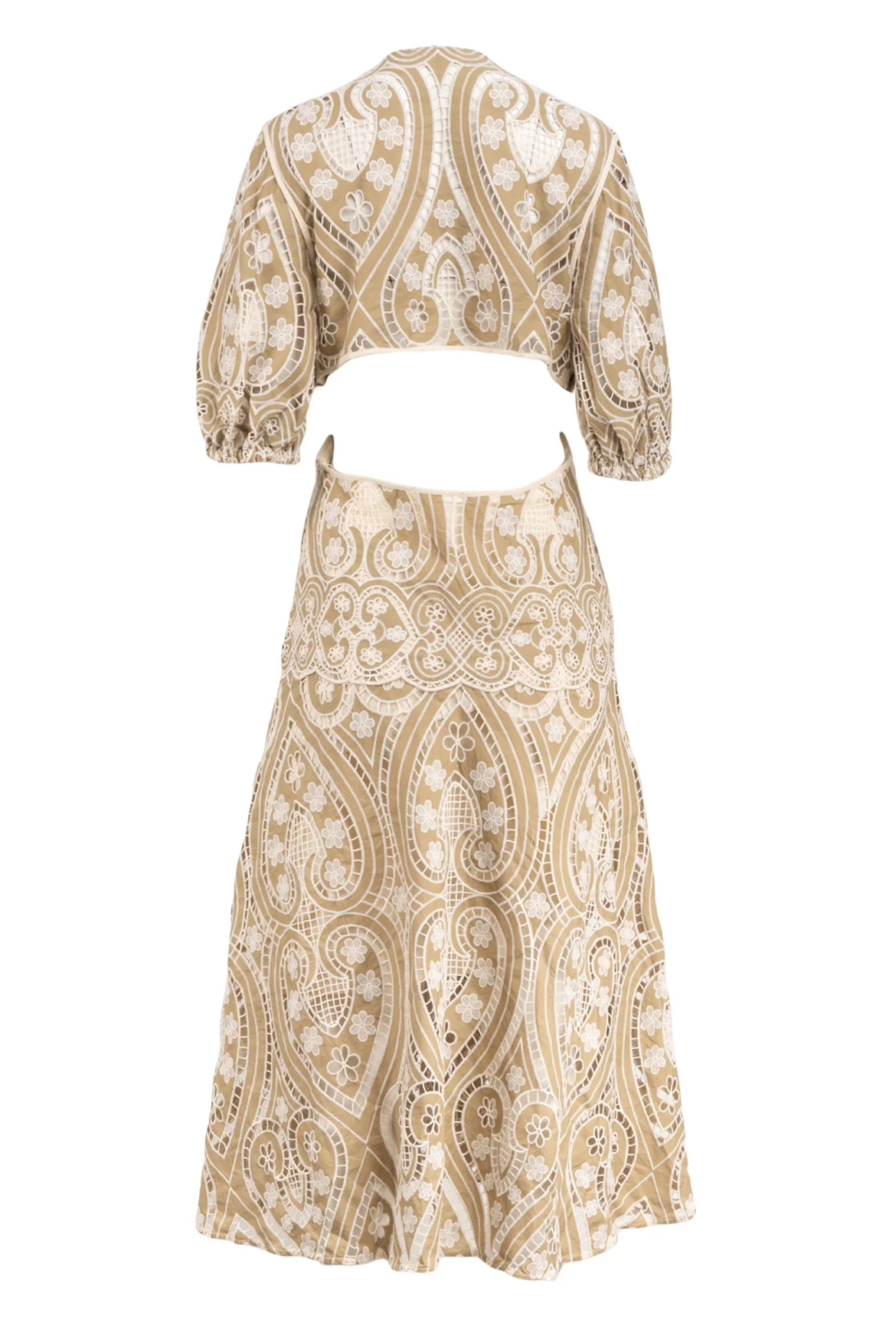 Sandro Size 42 Eyelet Embroidered Maxi Dress - Image 2