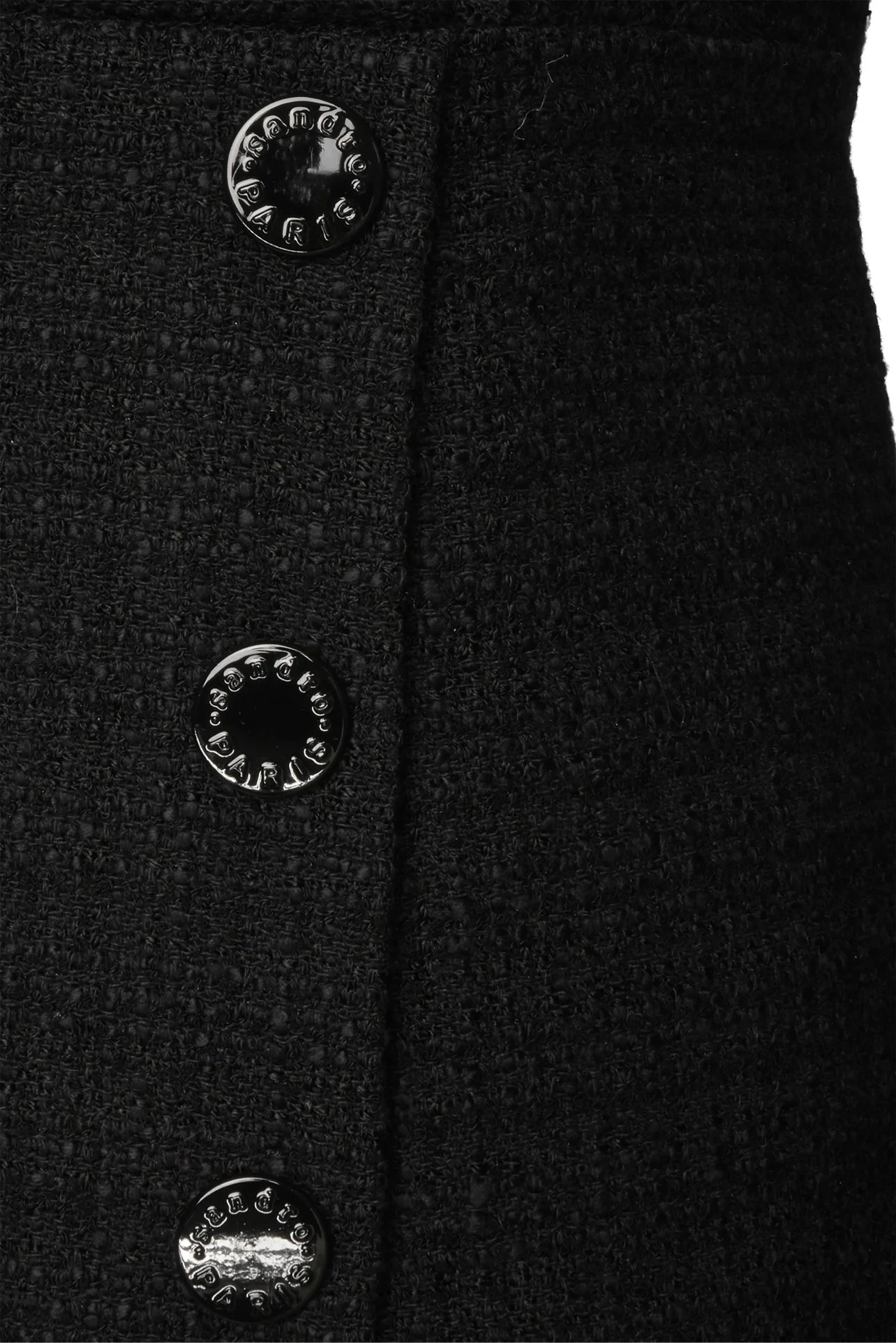 Sandro Size 6 Alexandrie Pleated Tweed Wrap Dress - Image 3