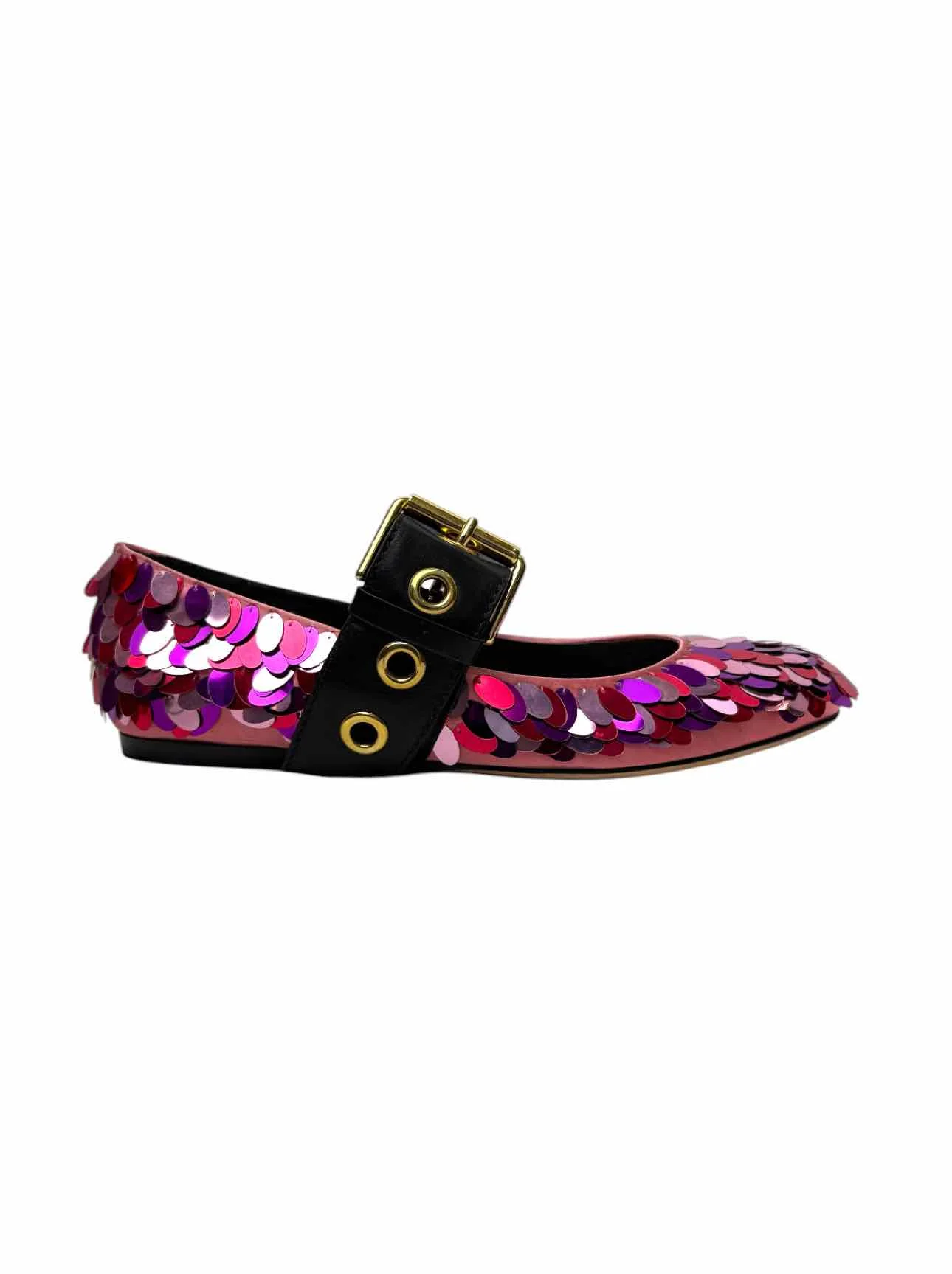 Sebastian Size 38 Sequin Satin Flats
