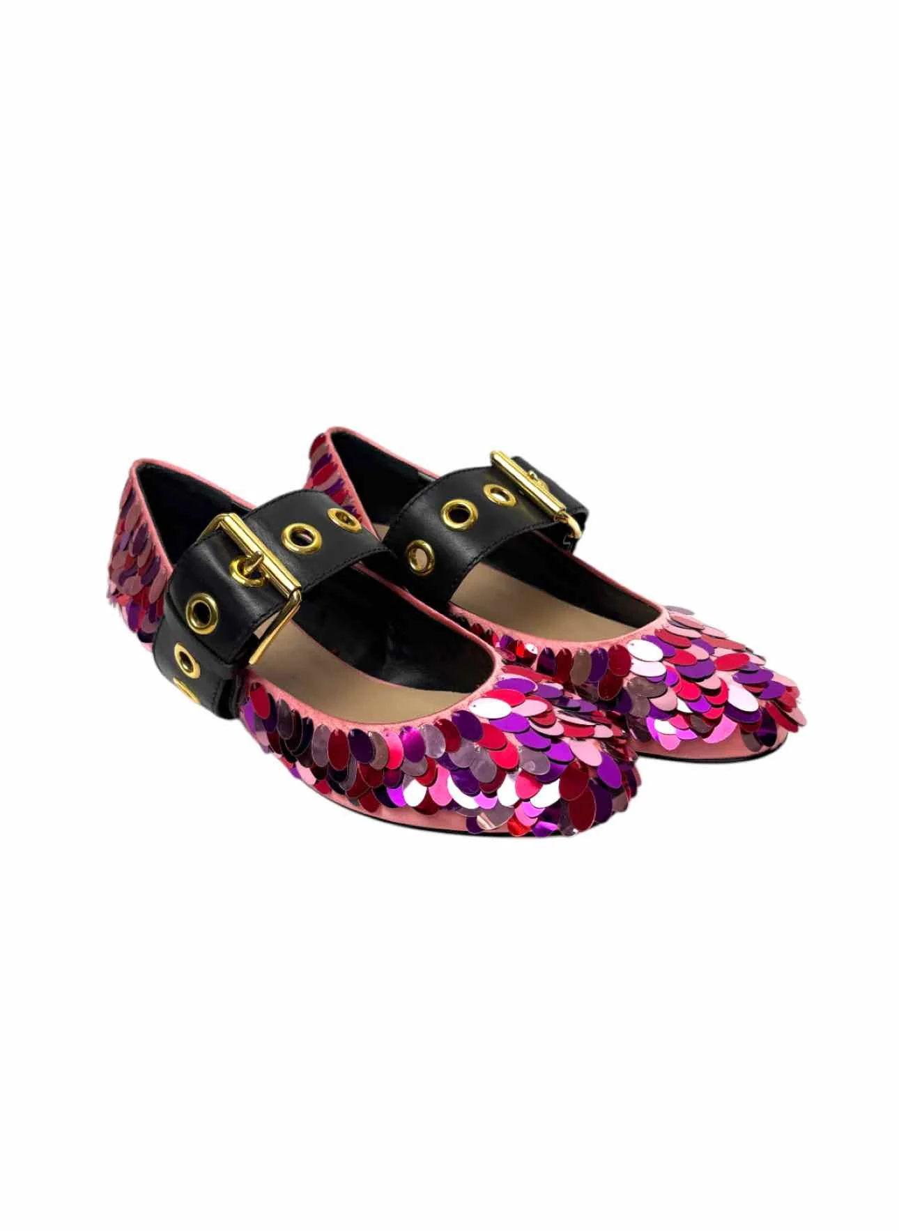 Sebastian Size 38 Sequin Satin Flats - Image 2