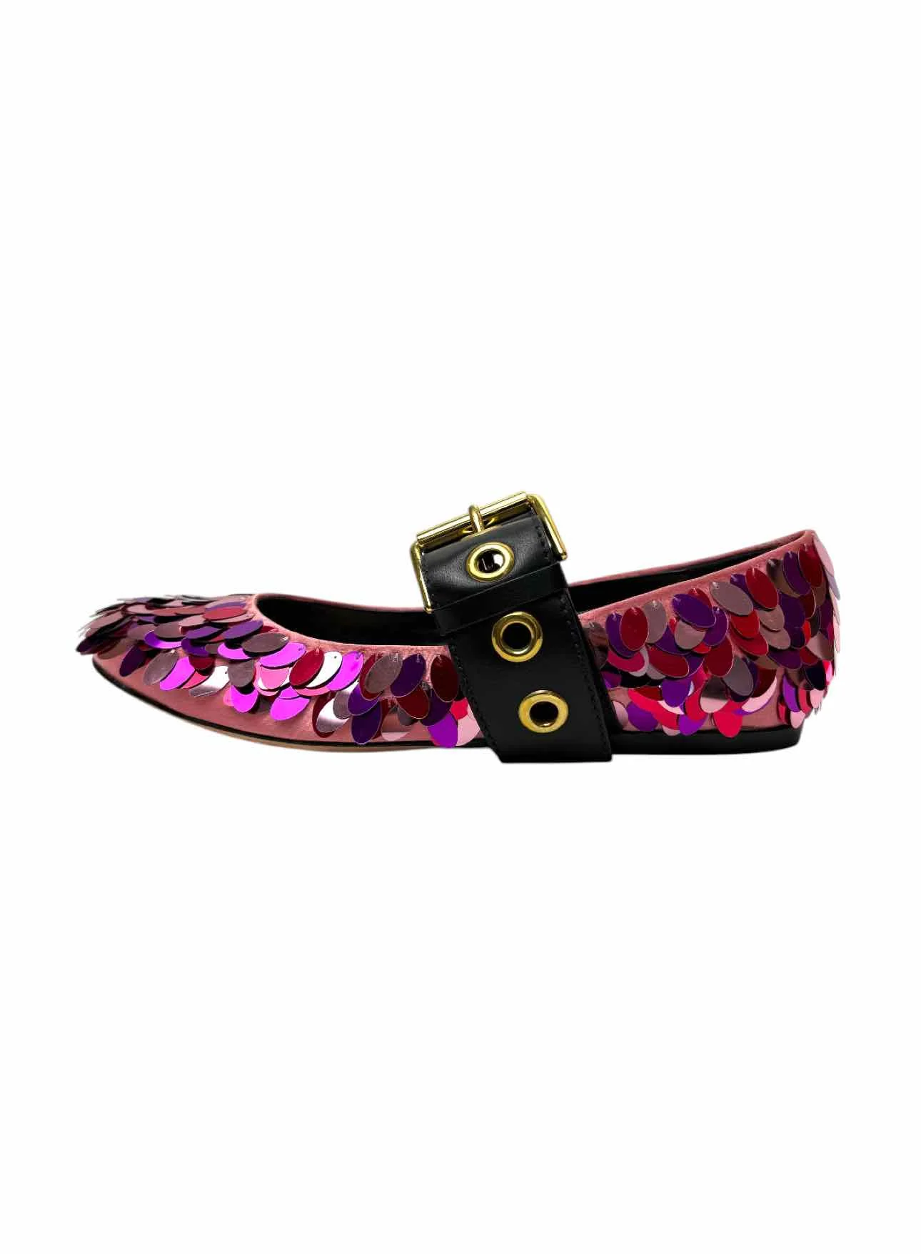 Sebastian Size 38 Sequin Satin Flats - Image 3