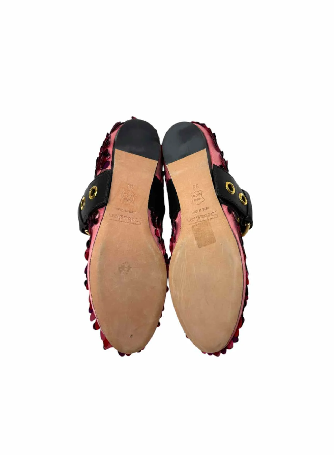 Sebastian Size 38 Sequin Satin Flats - Image 5