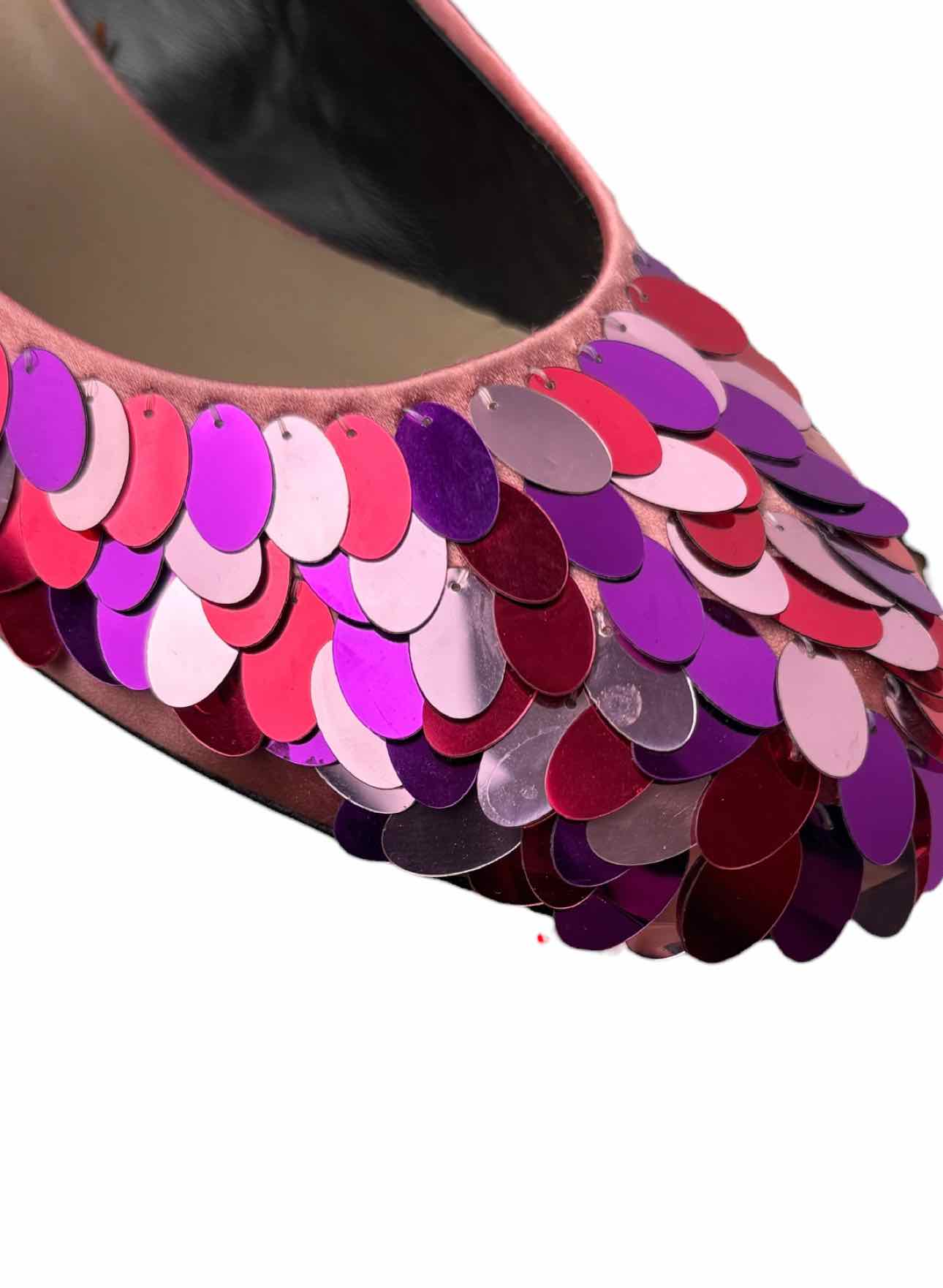 Sebastian Size 38 Sequin Satin Flats - Image 7