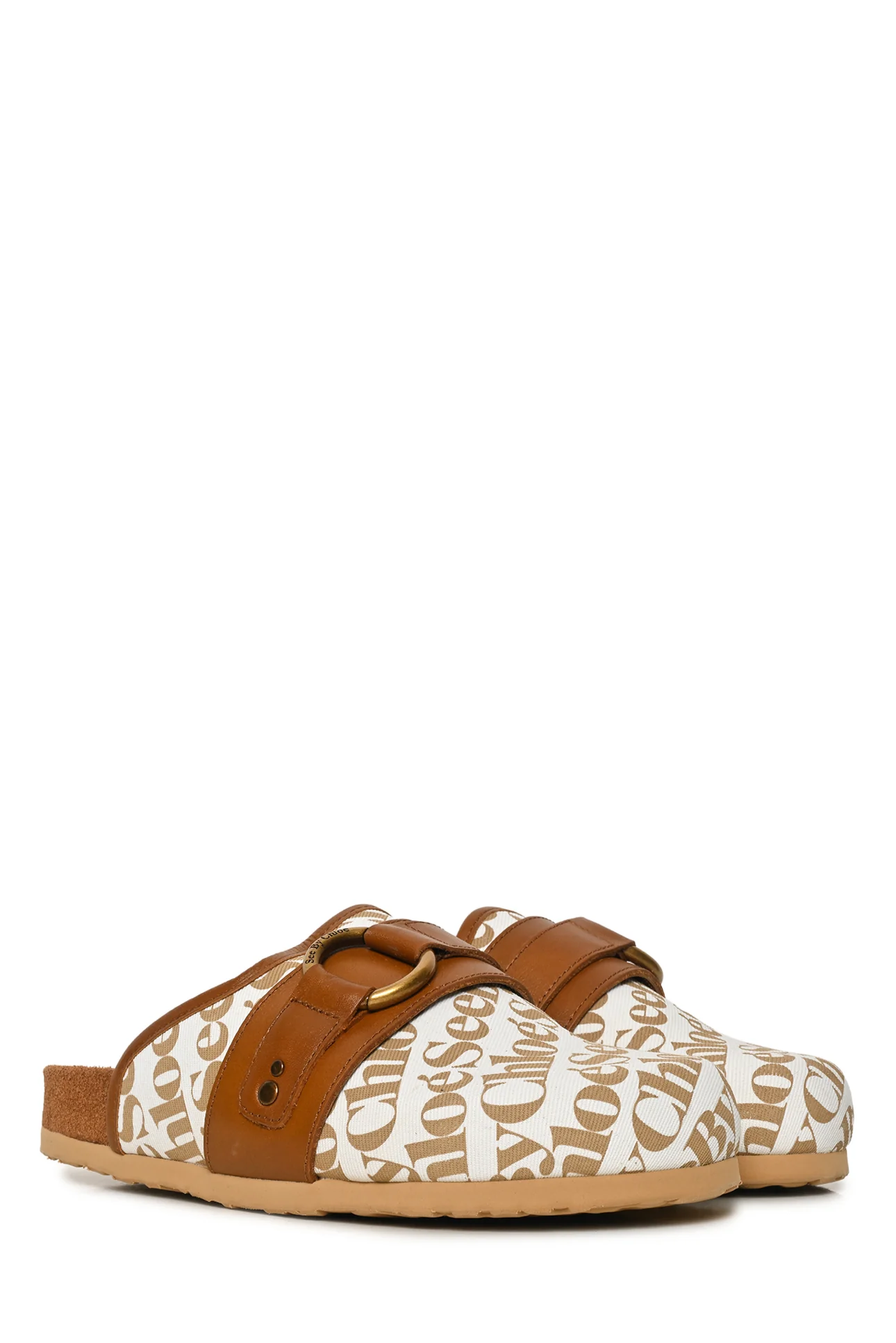 See by Chloe Size 36 Monogram Canvas Gema Mules - Image 2