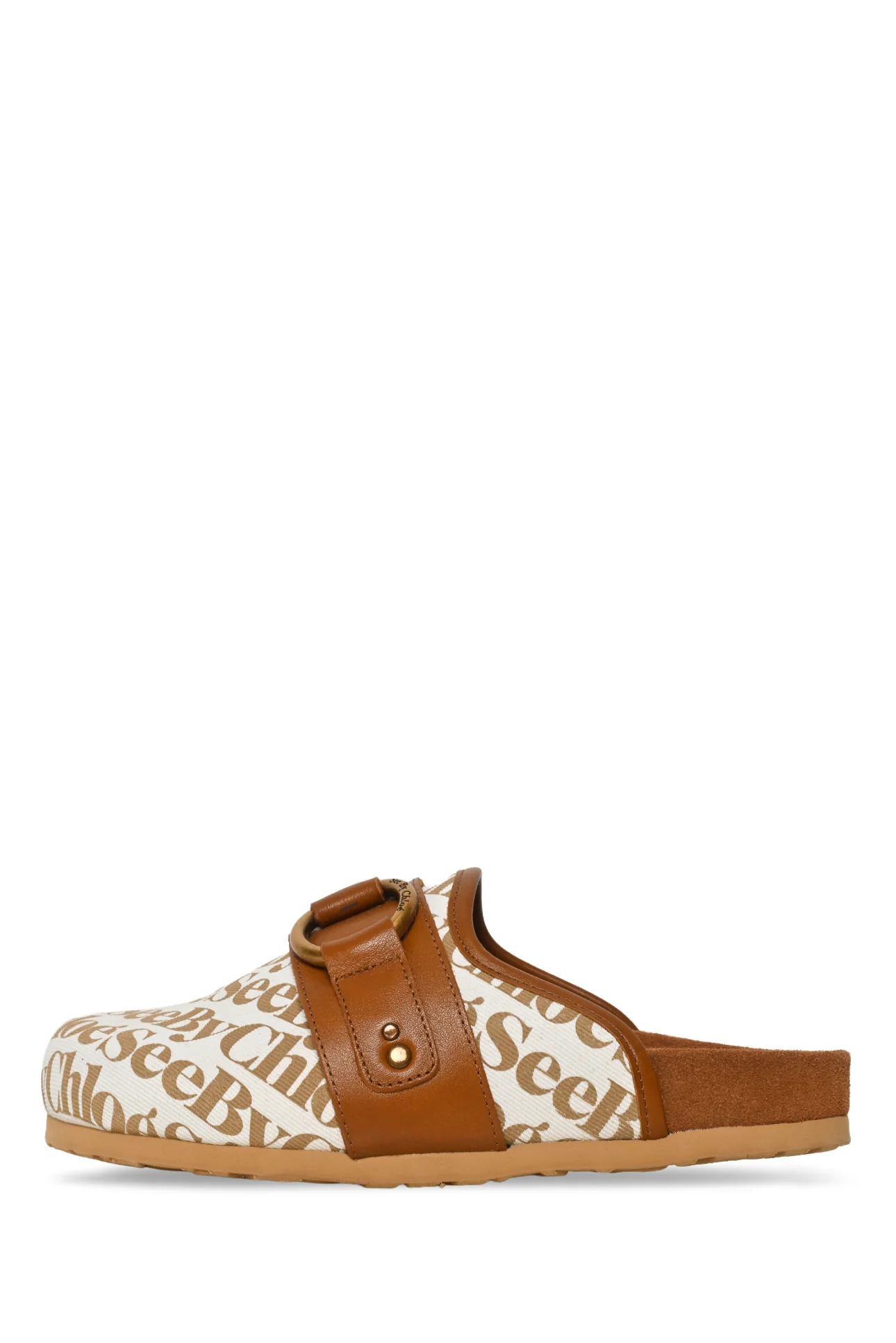See by Chloe Size 36 Monogram Canvas Gema Mules - Image 3
