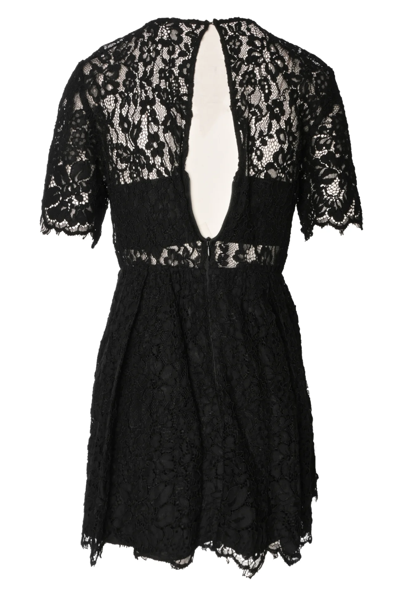 Self Portrait Size 2 Cord Sleeve Lace Mini Dress - Image 2