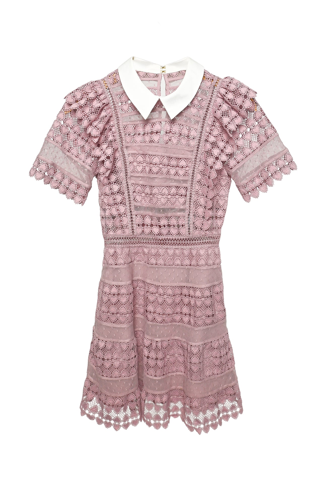 Self Portrait Size 2 Heart Lace Mini Dress