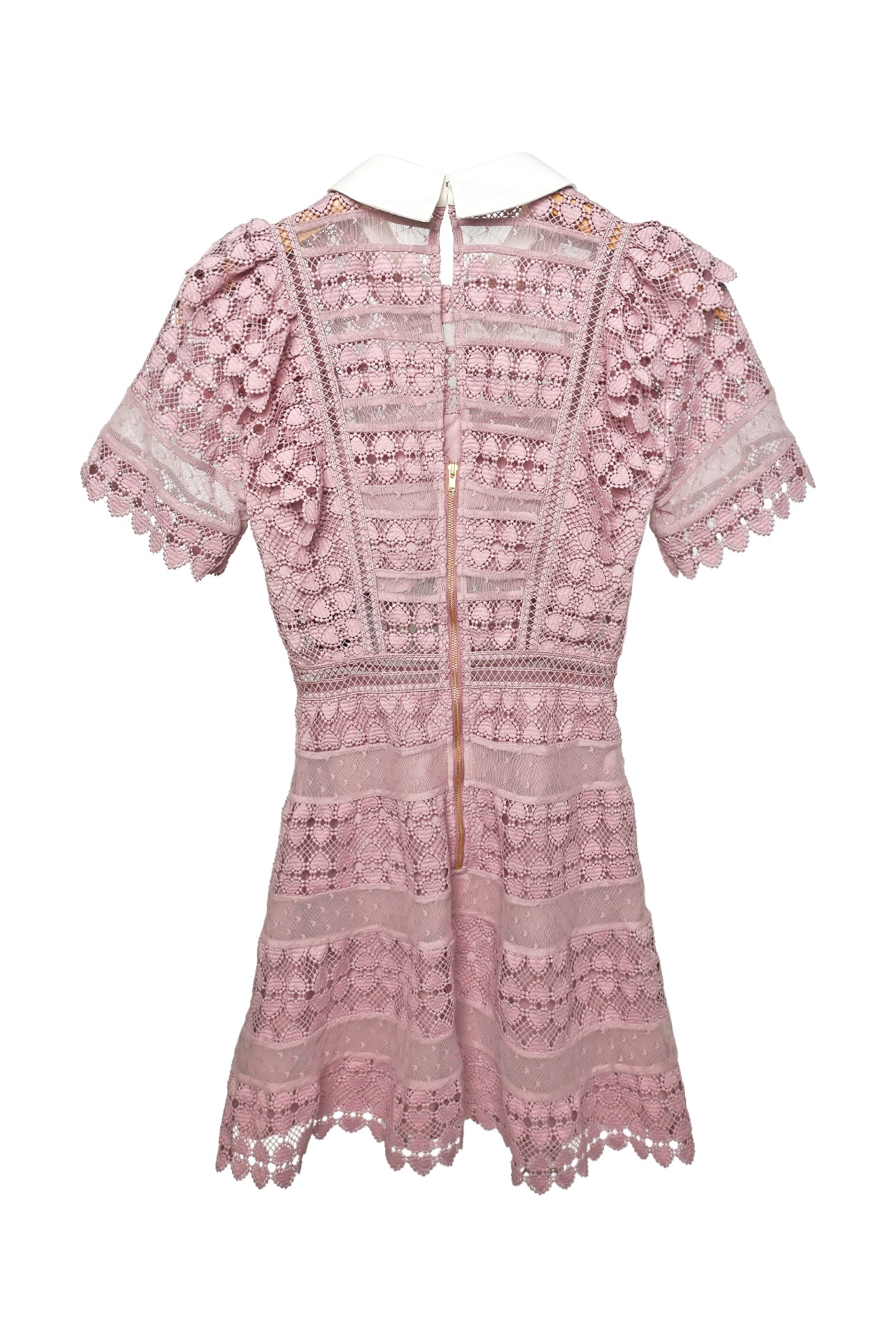 Self Portrait Size 2 Heart Lace Mini Dress - Image 2