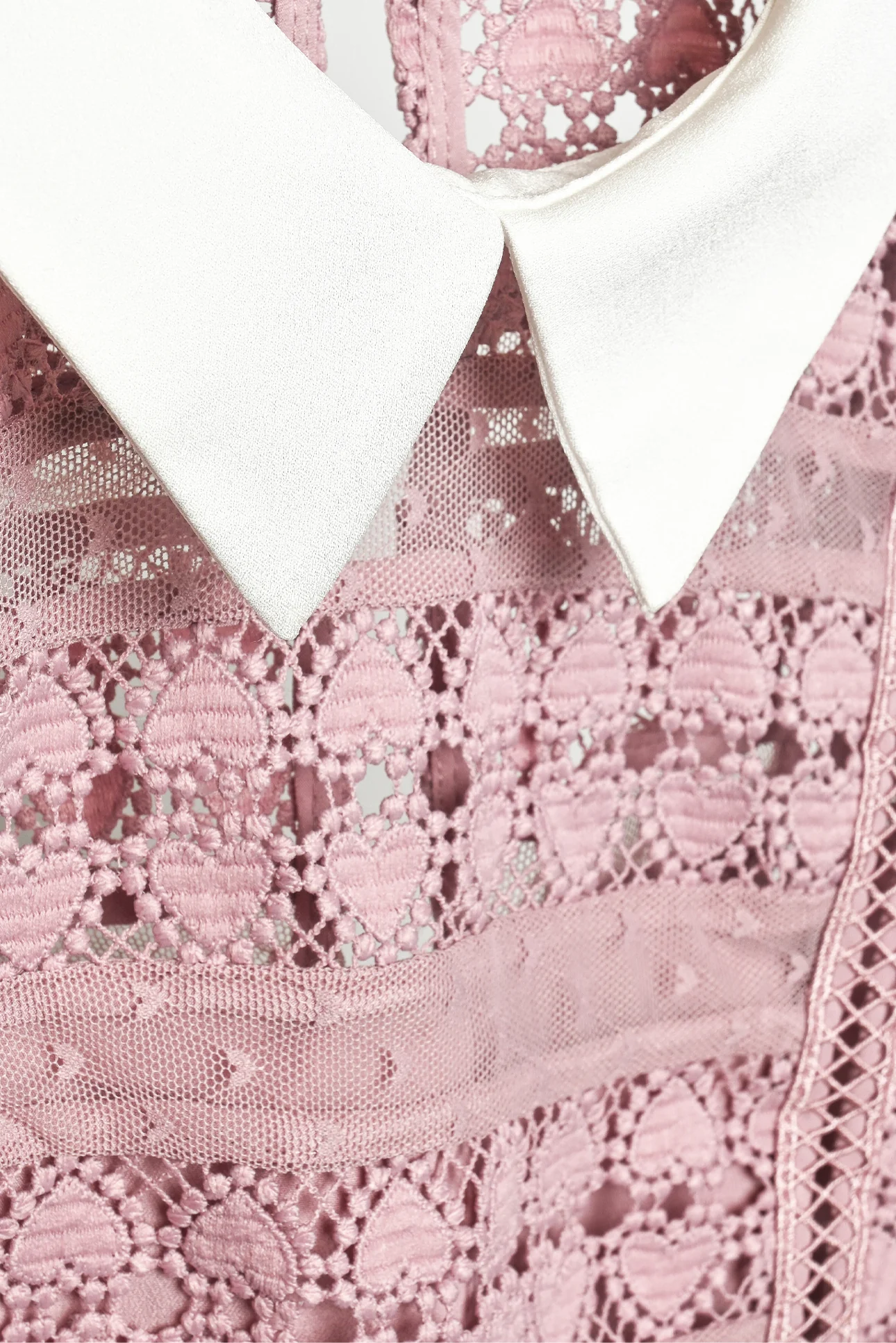 Self Portrait Size 2 Heart Lace Mini Dress - Image 3