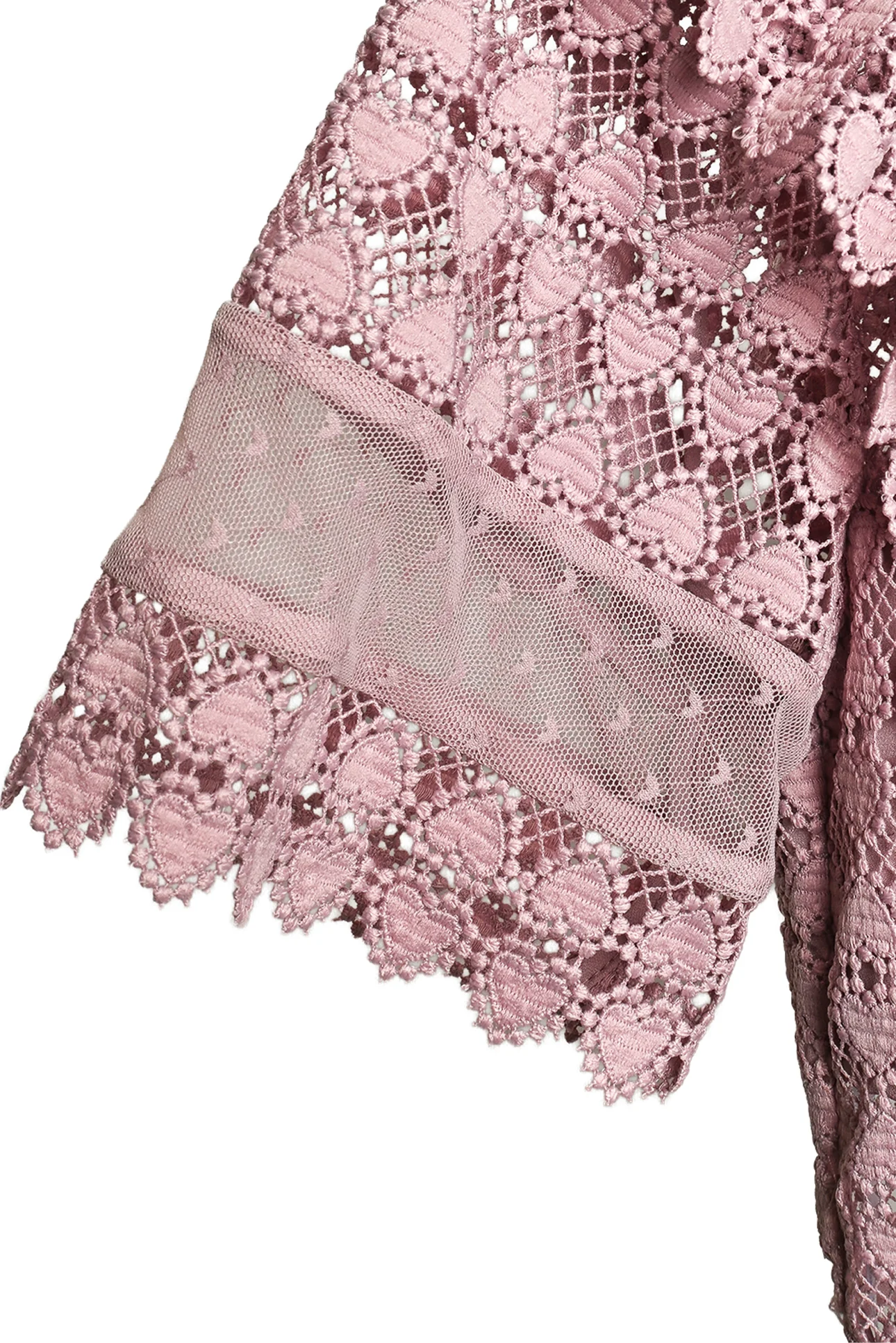 Self Portrait Size 2 Heart Lace Mini Dress - Image 4
