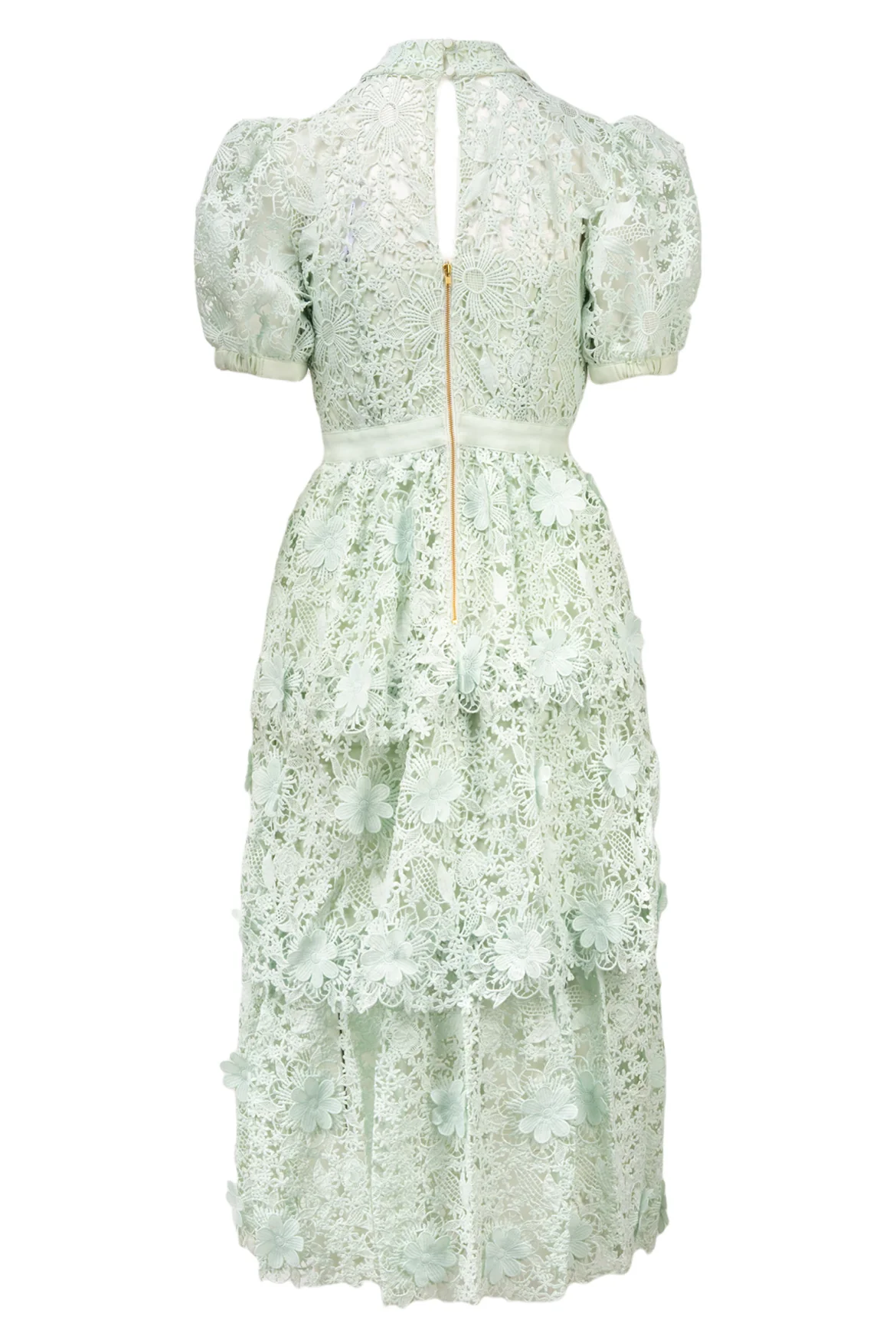 Self Portrait Size 6 3D Floral Lace Midi Dress - Image 2