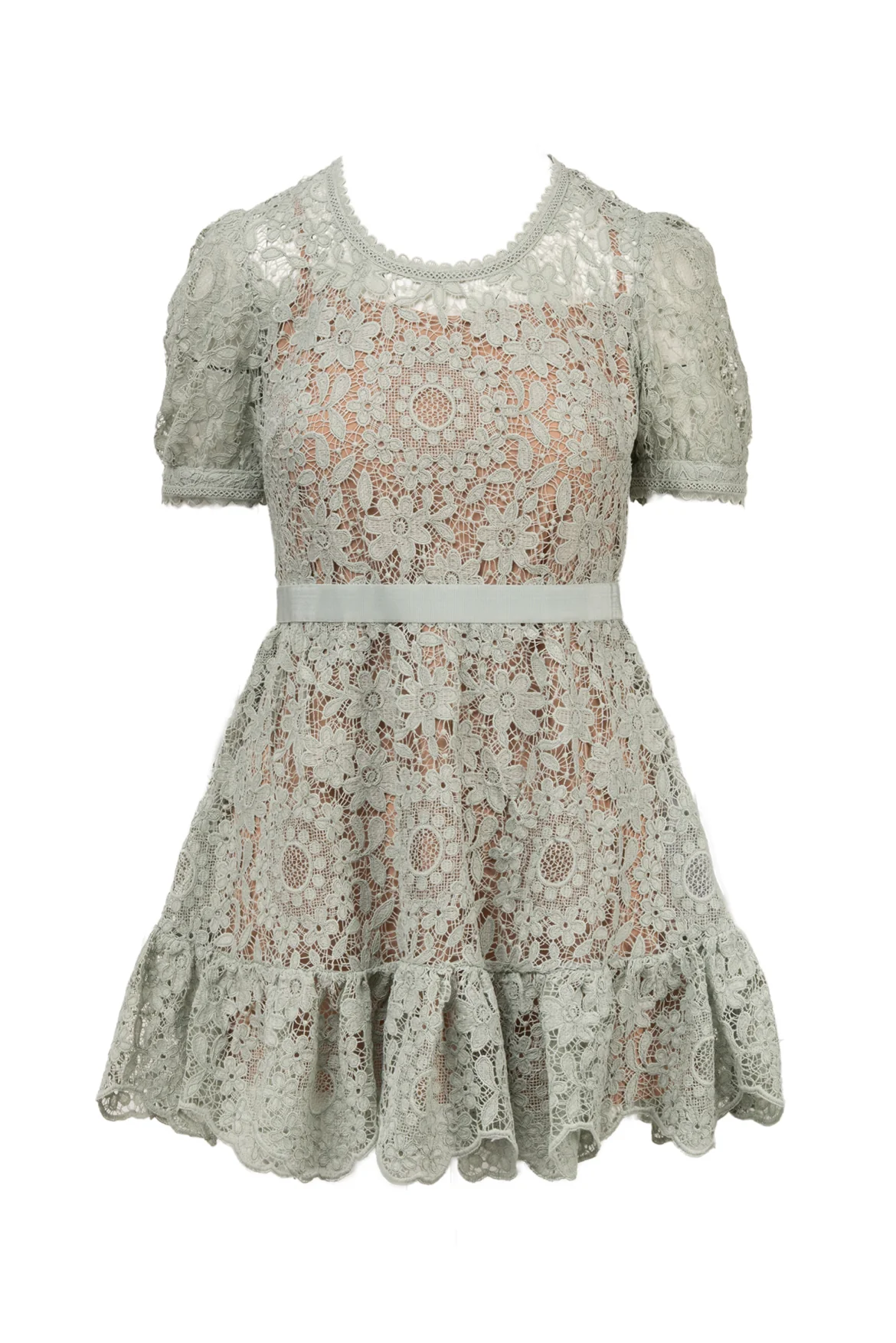 Self Portrait Size 6 Guipure Lace Mini Dress