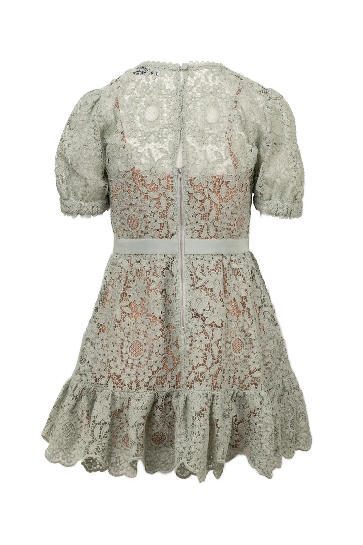 Self Portrait Size 6 Guipure Lace Mini Dress - Image 2