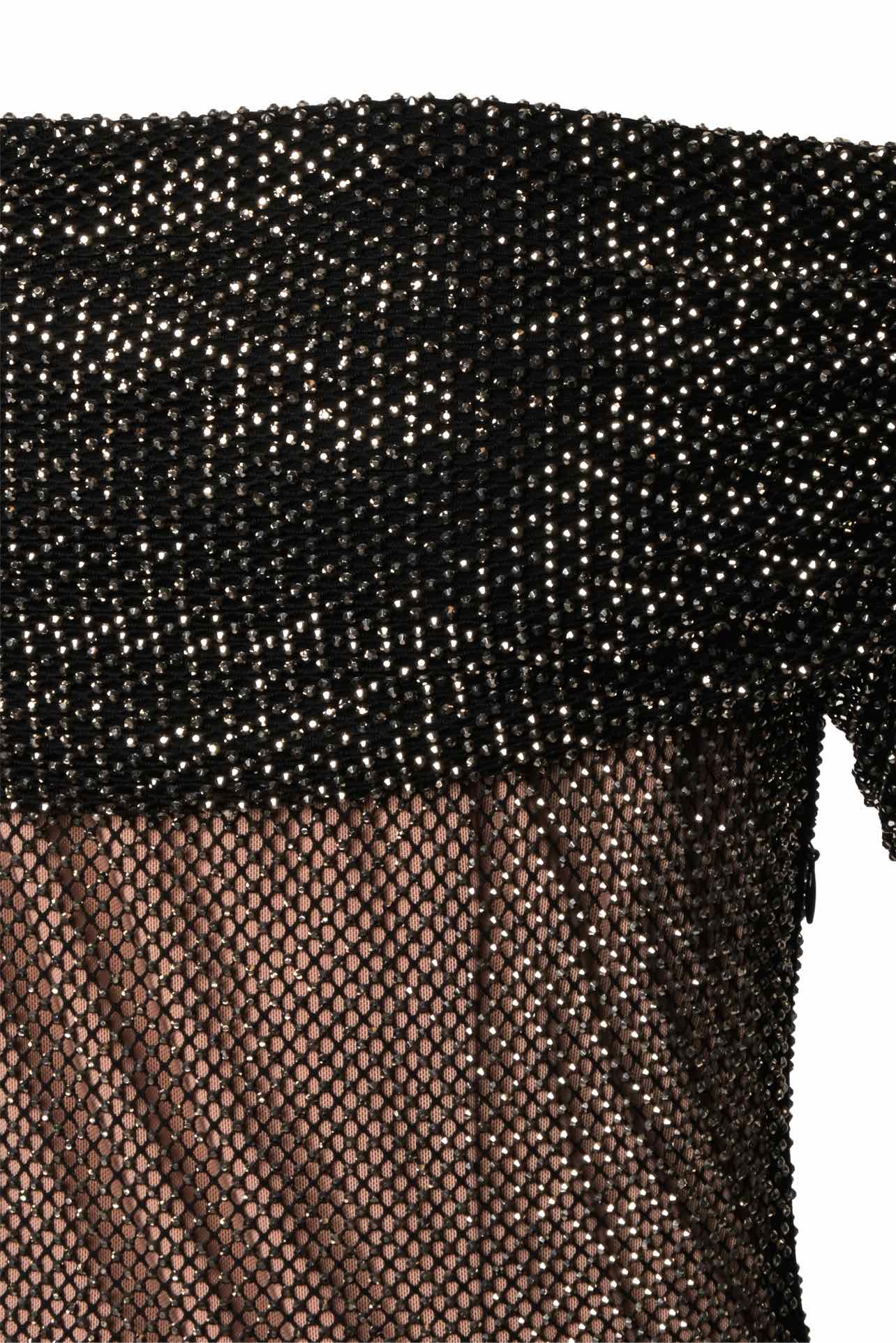 Self Portrait Size 8 Rhinestone Fishnet Maxi Dress - Image 3