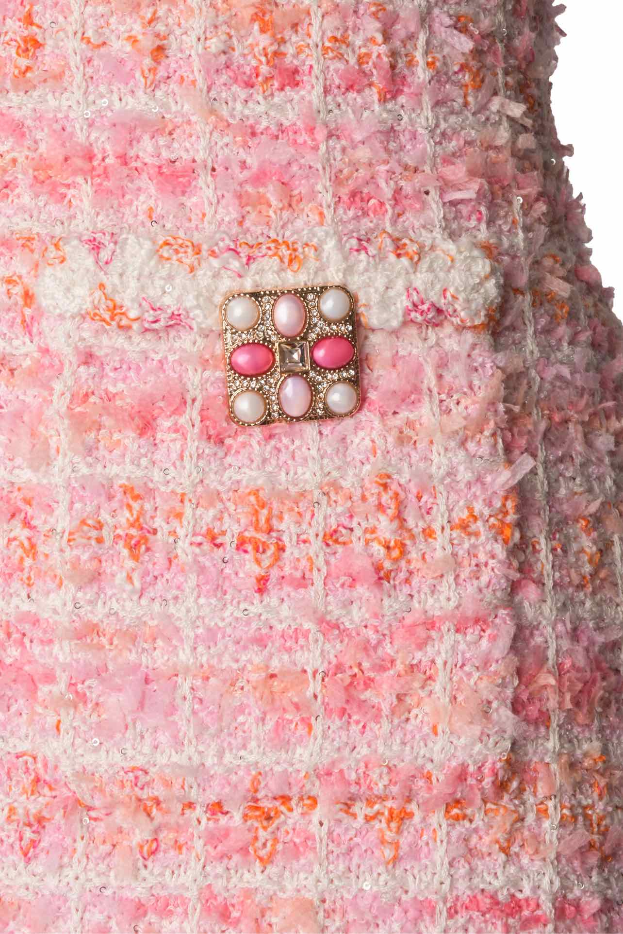 Self Portrait Size L Check Knit Skirt - Image 3