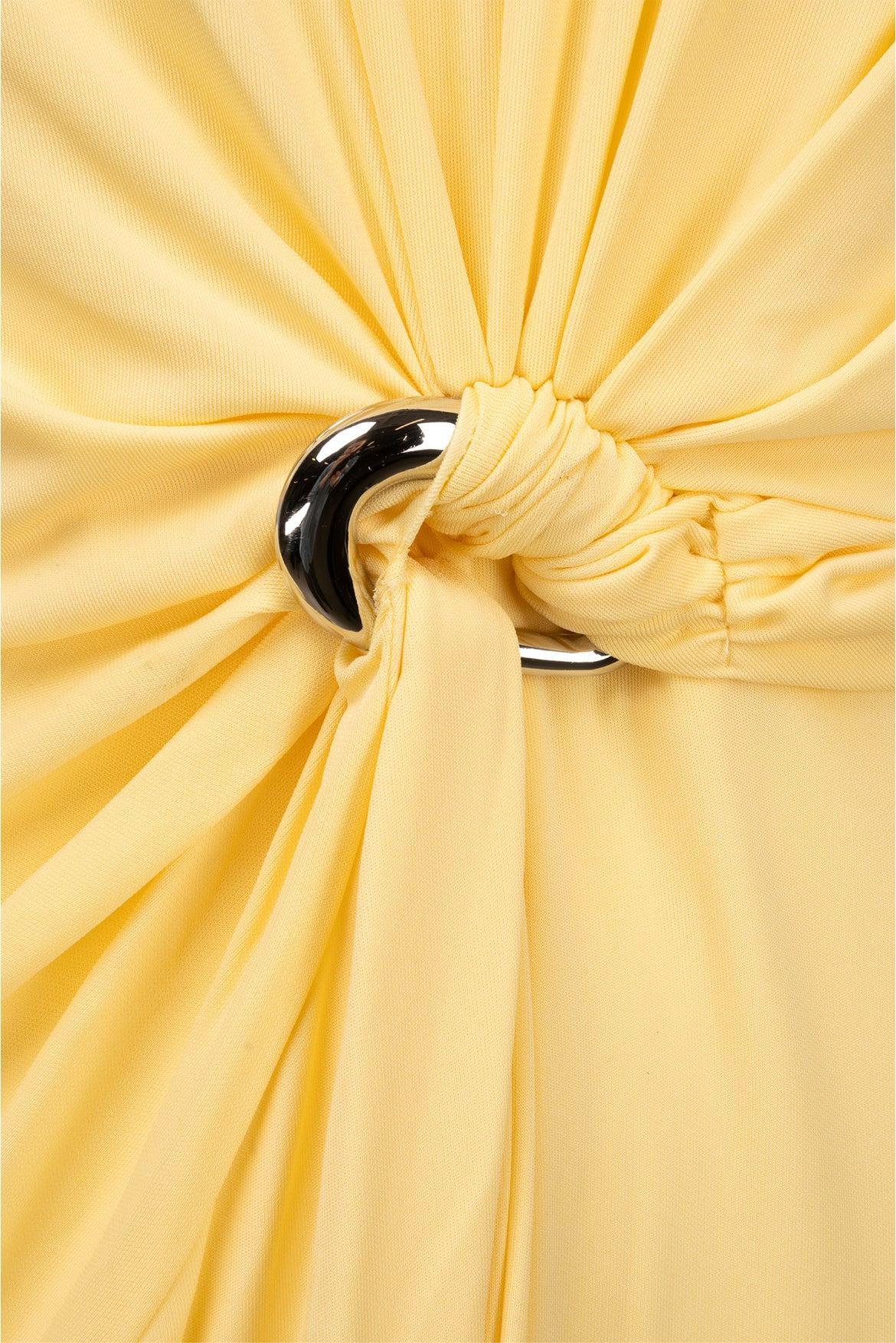 Simkhai Size 6 Maisie Embellished Draped Maxi Dress - Image 3