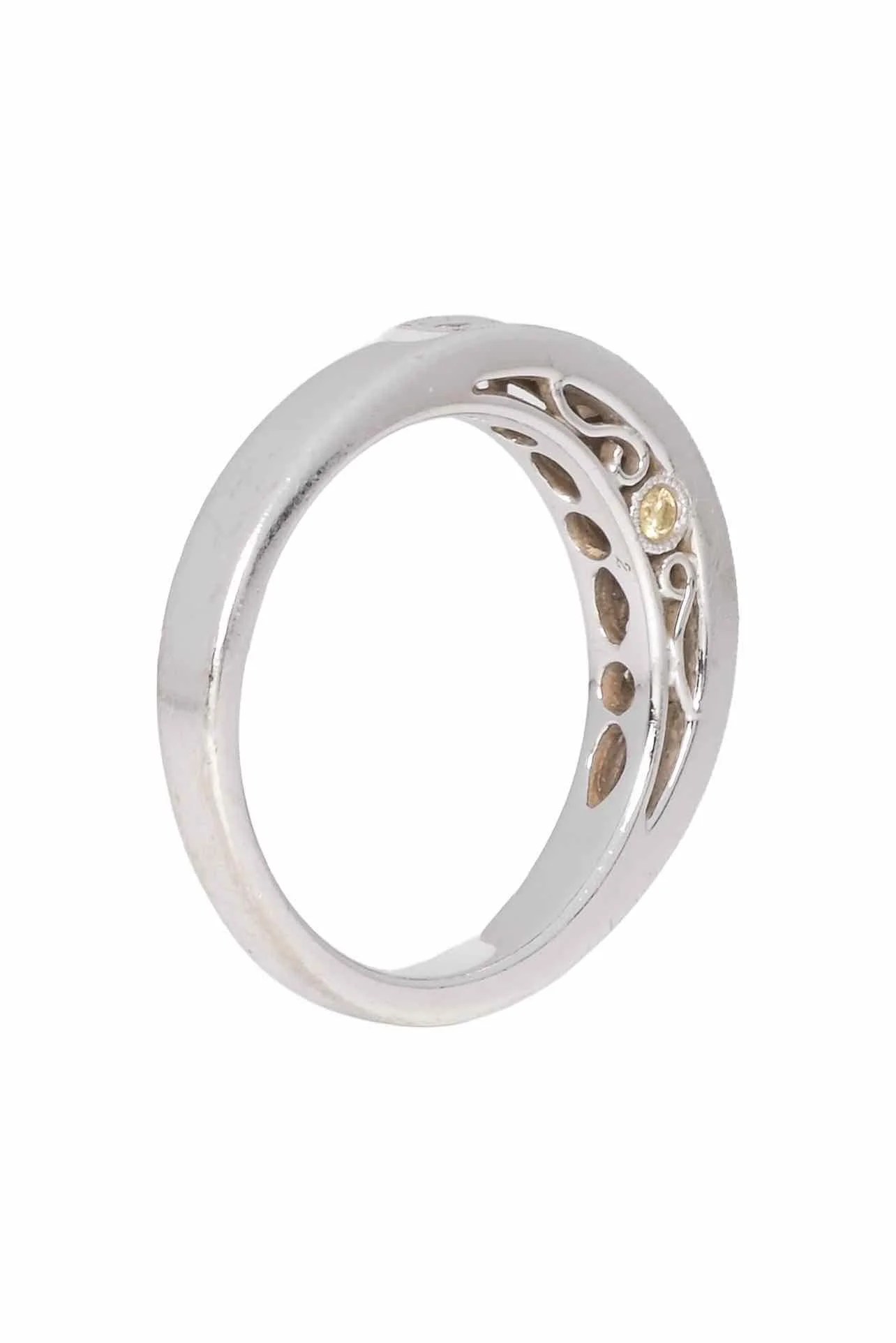 Simon G Size 5  18K White Gold Diamond Anniversary Band Ring - Image 3