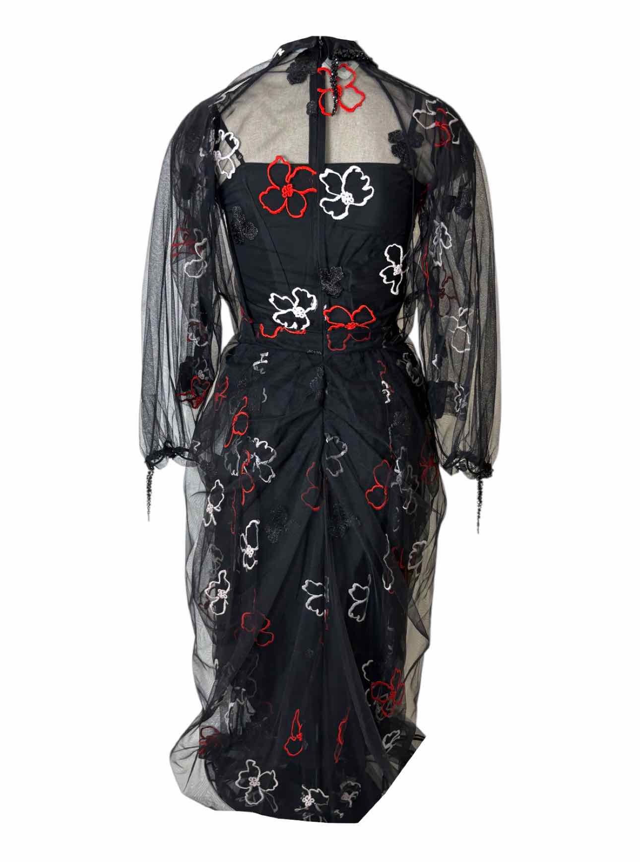 Simone Rocha Size 10 Floral Embroidered Tulle Dress - Image 2