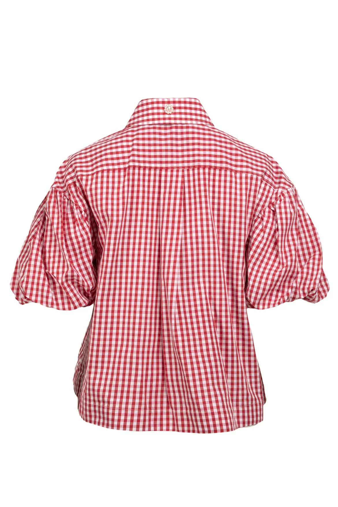 Simone Rocha Size 2 Puff-Sleeve Gingham Shirt - Image 2