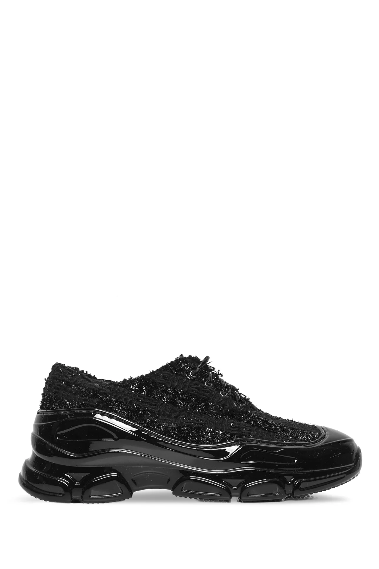 Simone Rocha Size 39 Platform Bouclé-Tweed Trainers