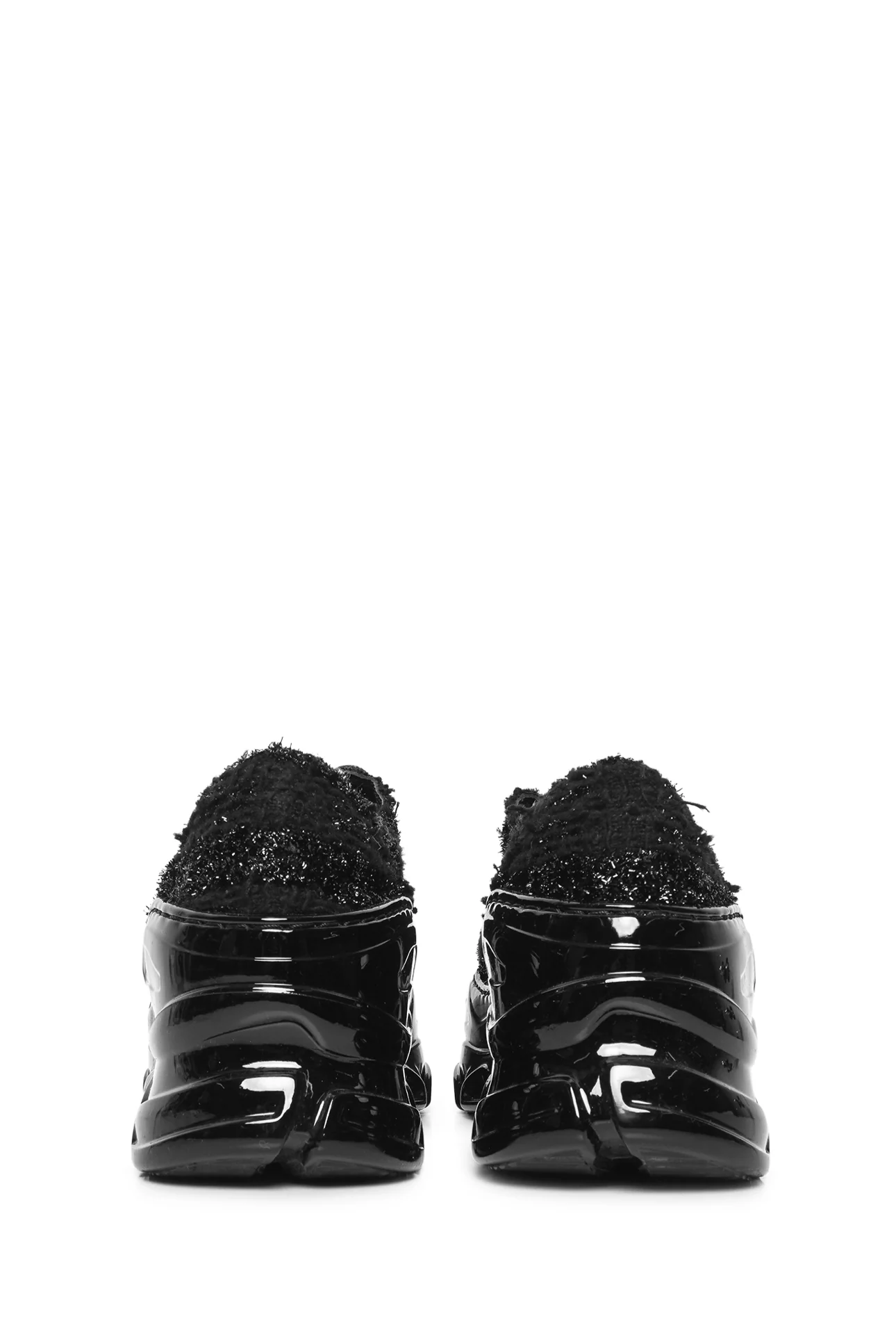 Simone Rocha Size 39 Platform Bouclé-Tweed Trainers - Image 4