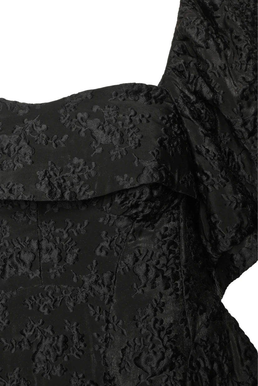 Simone Rocha Size 4 Jacquard Puff Sleeve Mini Dress - Image 3