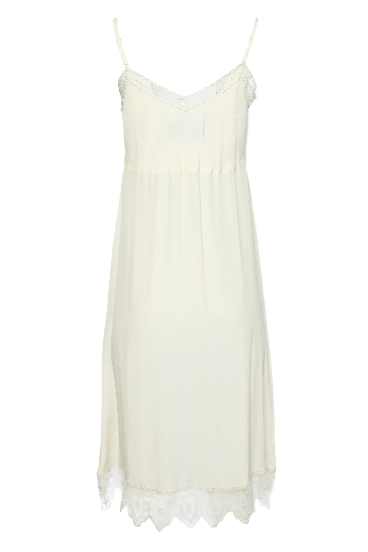 Simone Rocha Size 4 Lace Trim Slip Midi Dress - Image 3