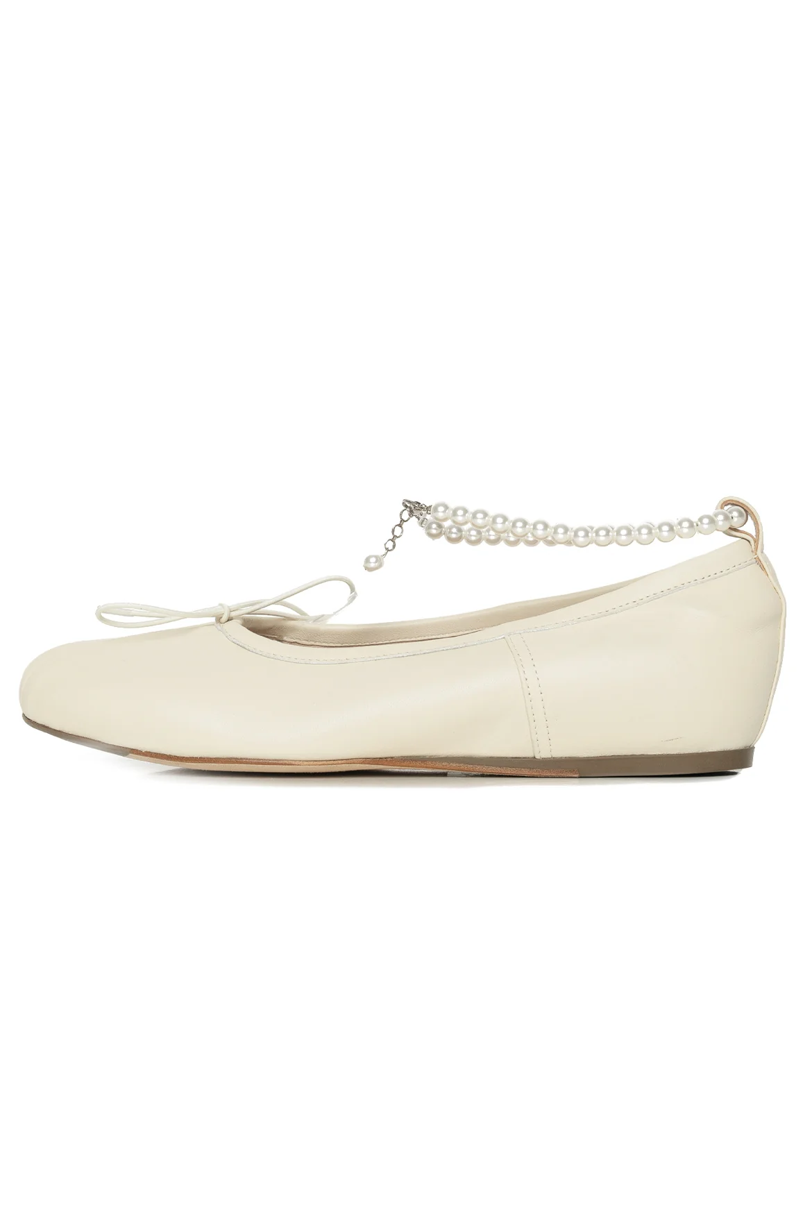 Simone Rocha Size 40 Faux Pearl Accent Ankle Strap Ballerina Flats - Image 3