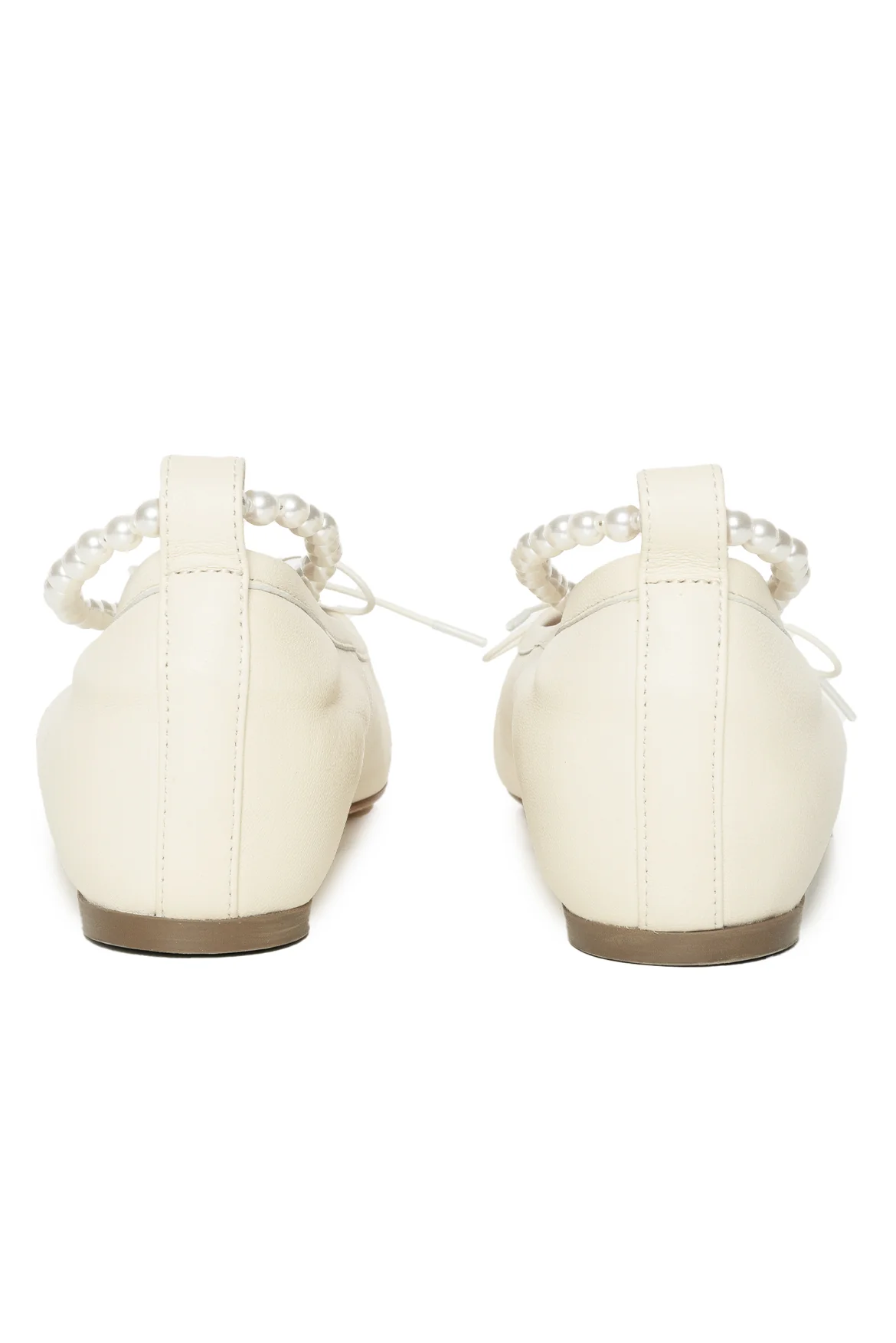 Simone Rocha Size 40 Faux Pearl Accent Ankle Strap Ballerina Flats - Image 4