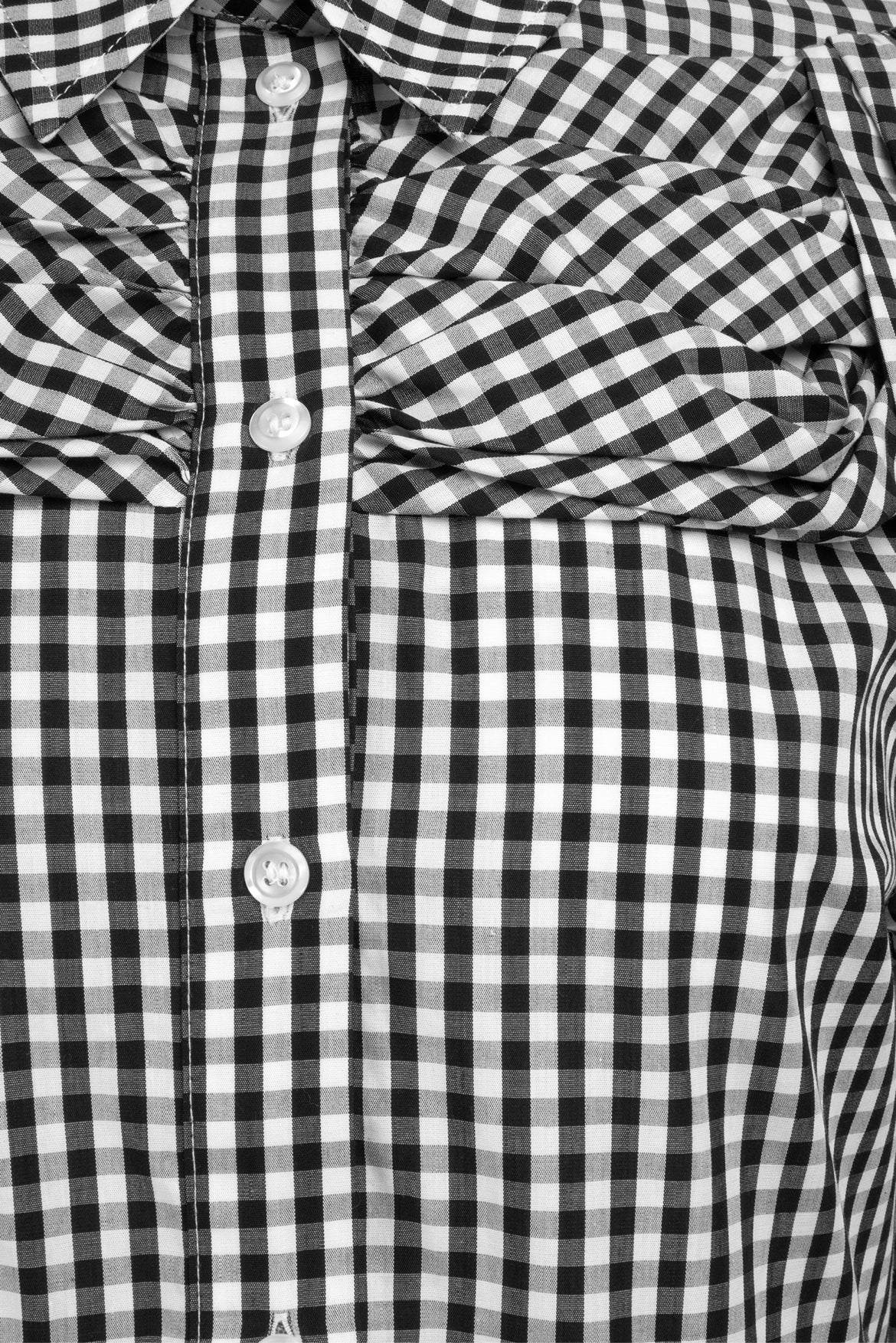 Simone Rocha Size 6 Ruffled Gingham Peplum Blouse - Image 3