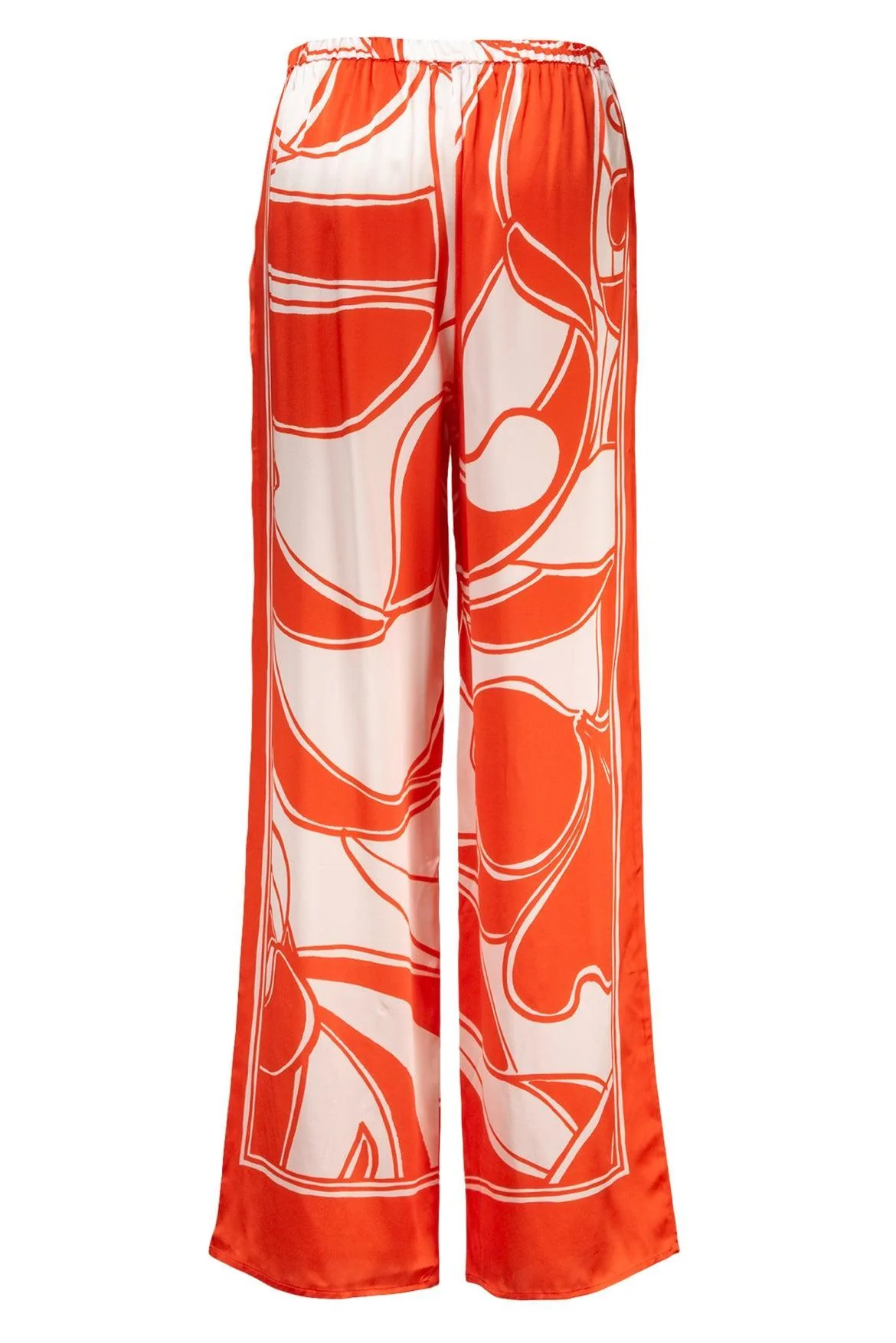 SIR Size 1 Ramona Printed Silk Satin Wide-Leg Pants - Image 2