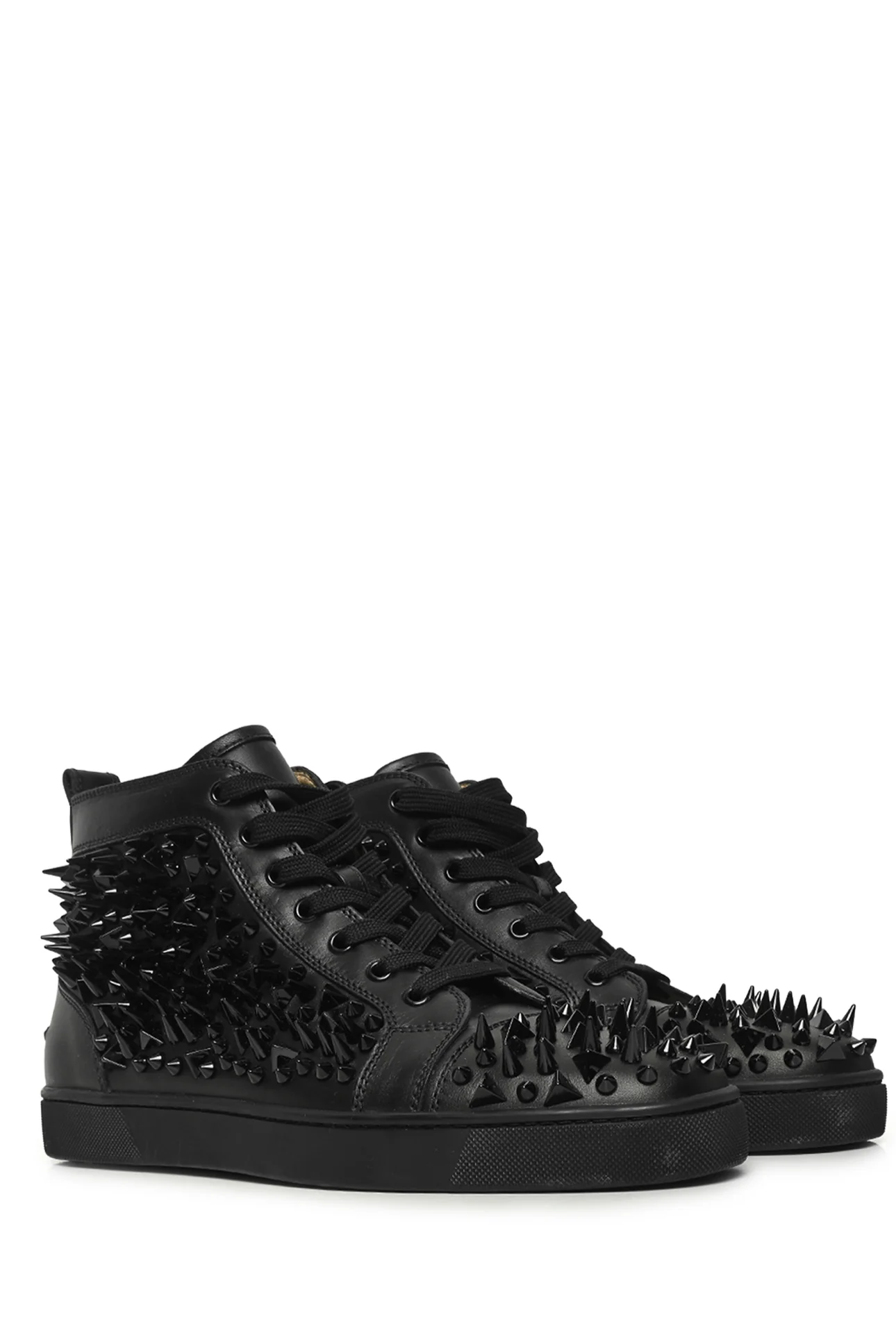 Size 42.5 Christian Louboutin Men's Pik Pik Louis Spikes High Top Sneakers - Image 2