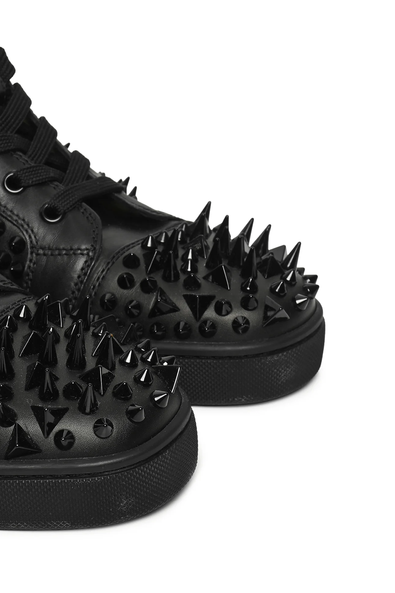 Size 42.5 Christian Louboutin Men's Pik Pik Louis Spikes High Top Sneakers - Image 5
