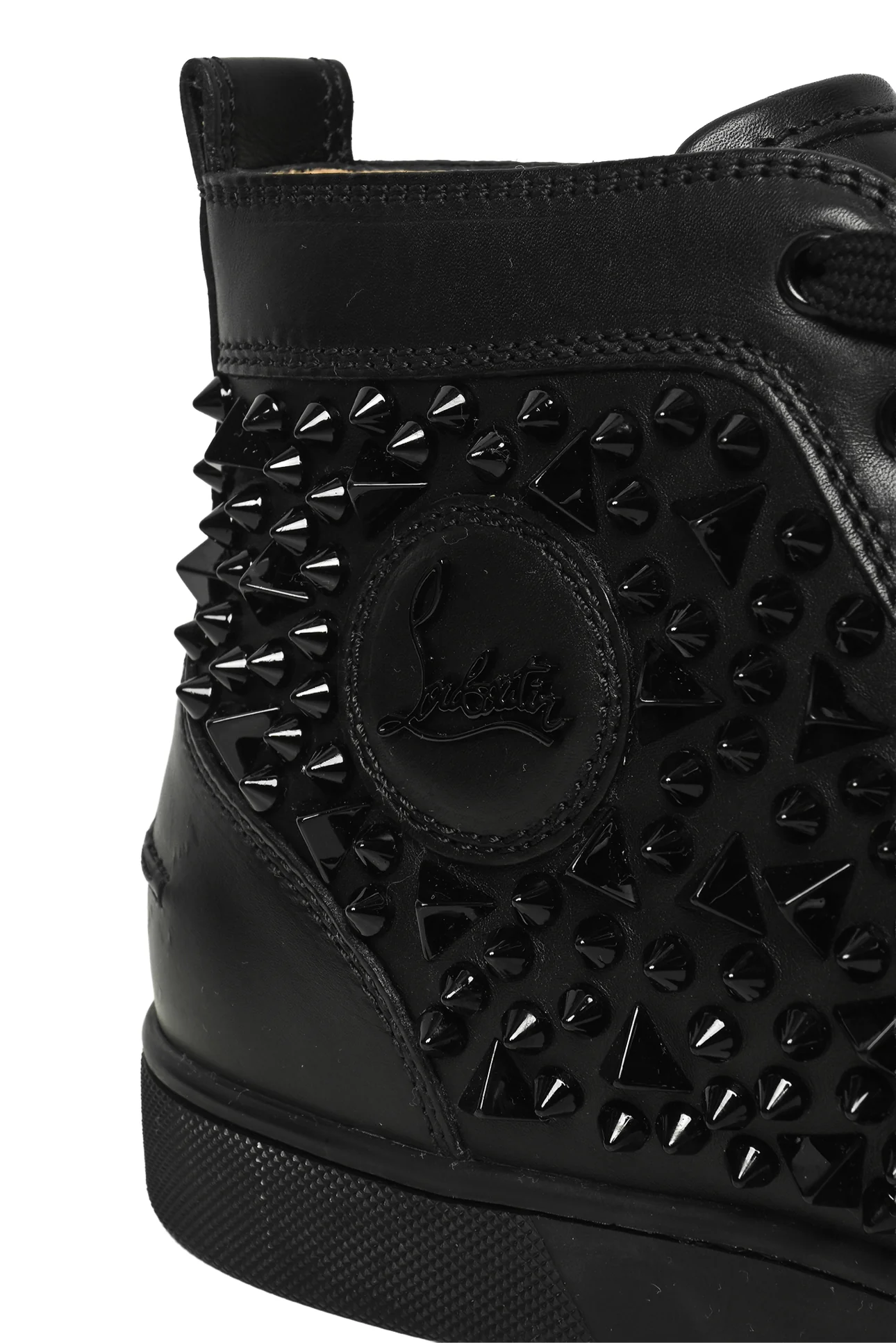 Size 42.5 Christian Louboutin Men's Pik Pik Louis Spikes High Top Sneakers - Image 6