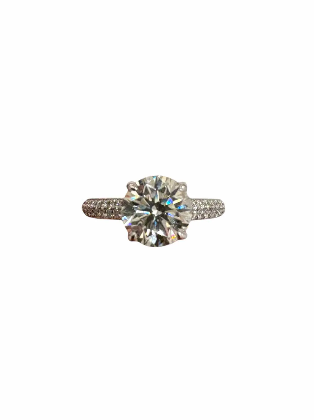 Size 6 18K White Gold Diamond Ring