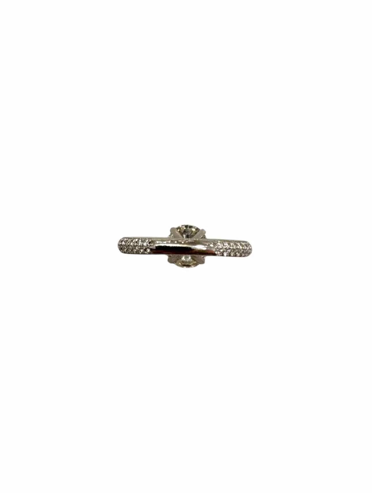 Size 6 18K White Gold Diamond Ring - Image 2
