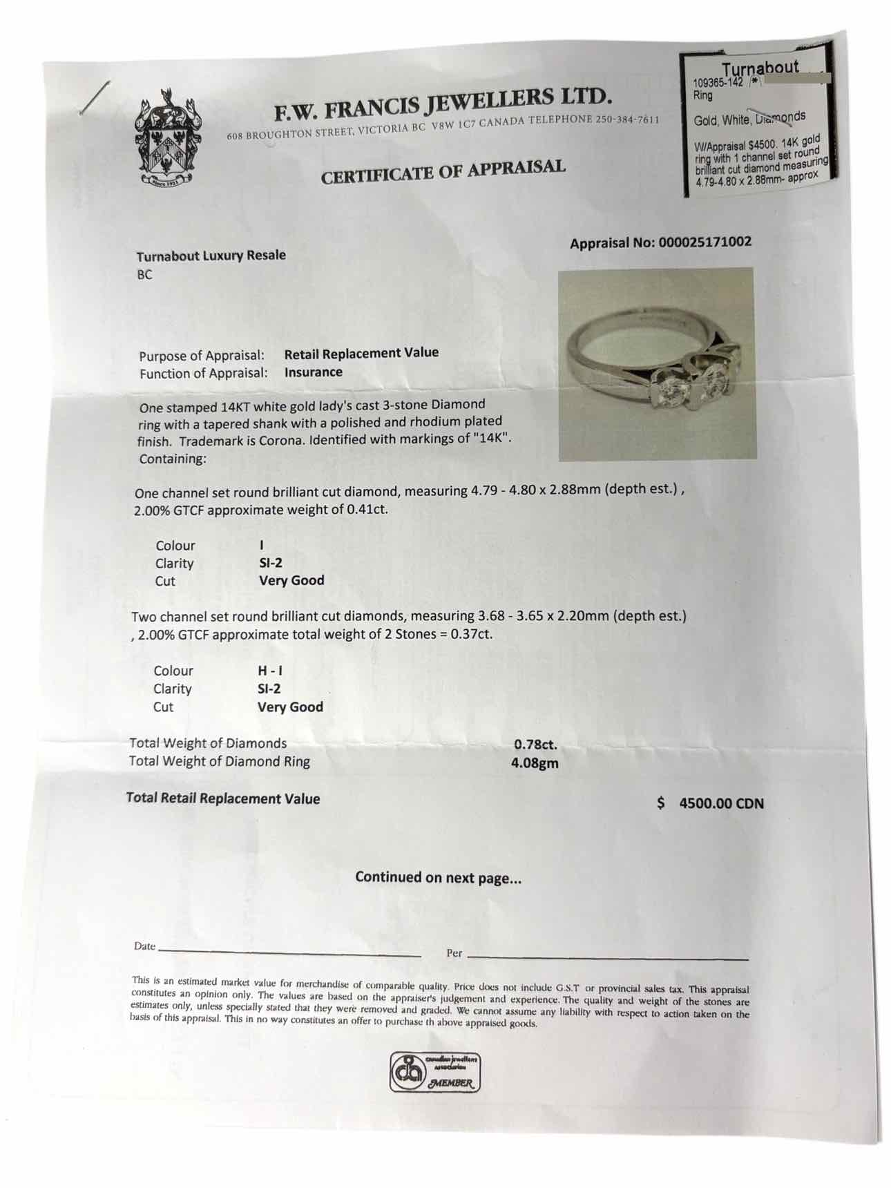 Size 5 Diamond  Ring - Image 5