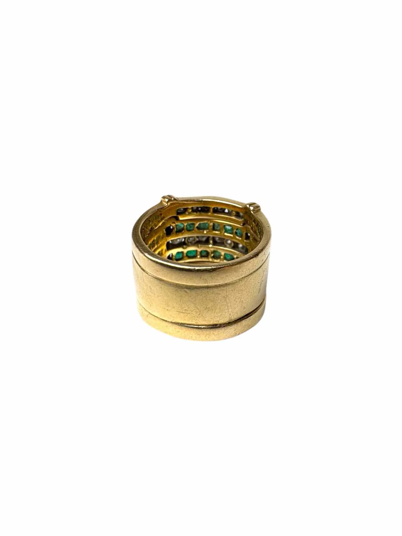 Size 6 14K Diamond and Emerald 14K Ring - Image 2