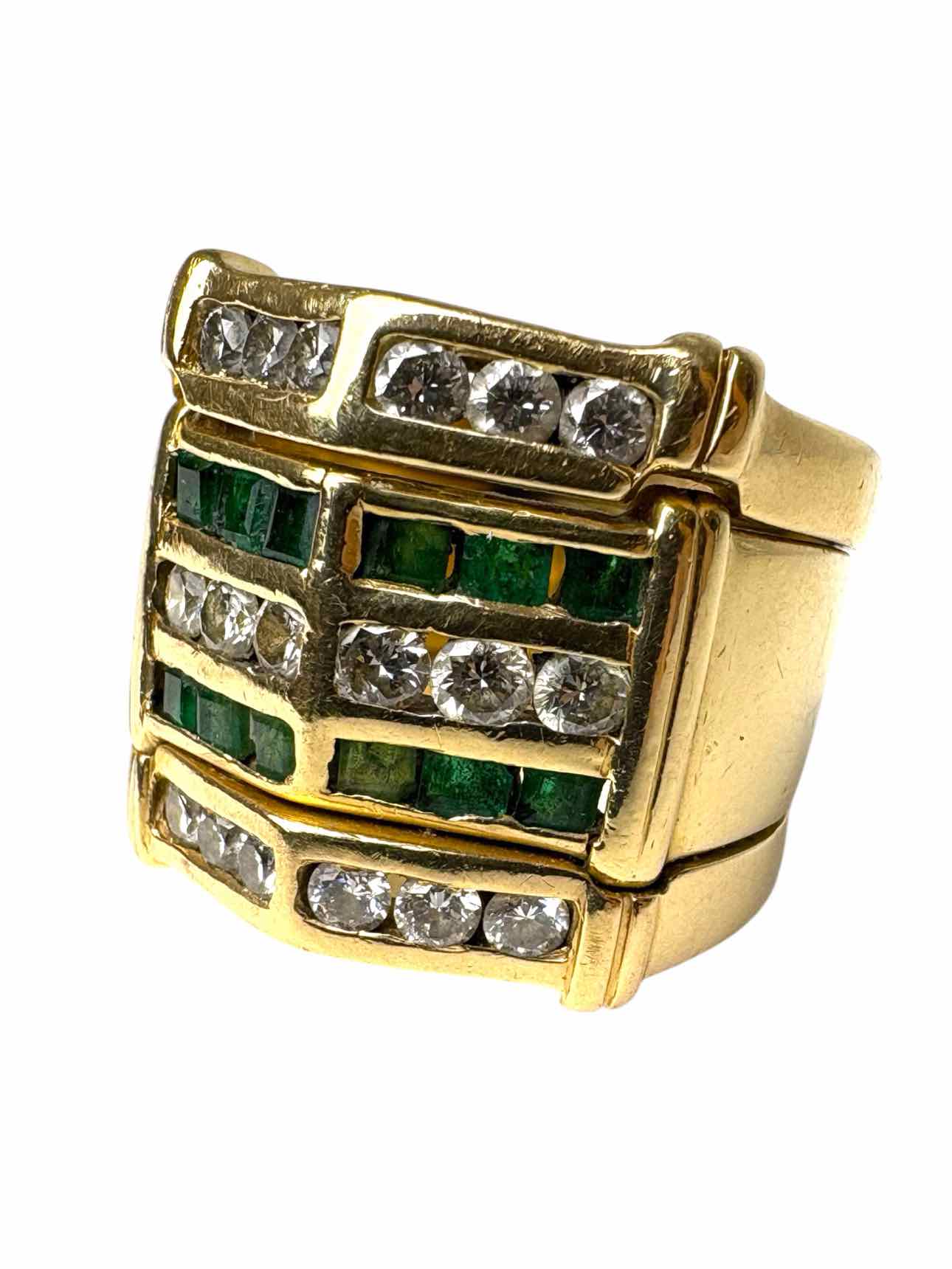 Size 6 14K Diamond and Emerald 14K Ring - Image 4