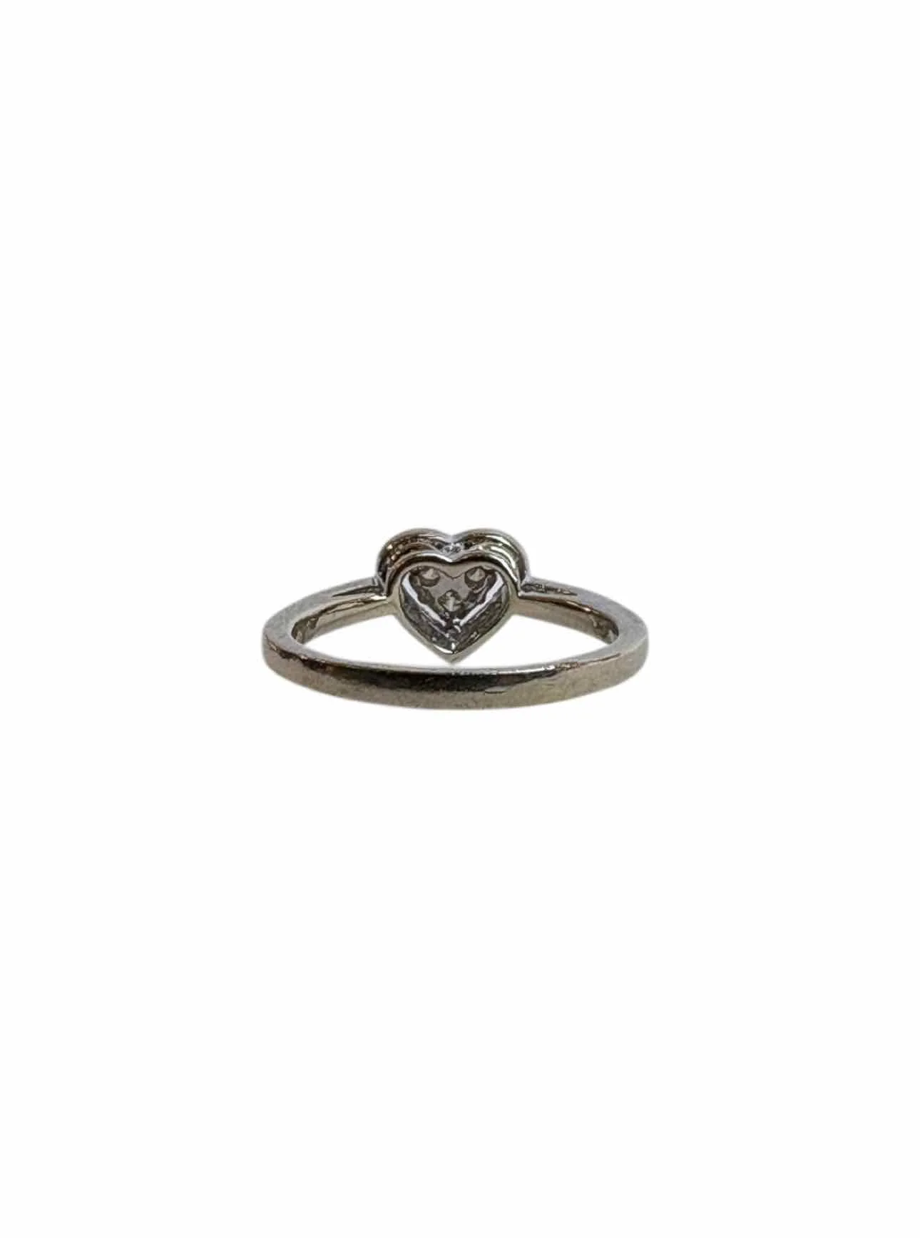Size 6 14K Halo Heart Shapped Diamond  Ring - Image 2