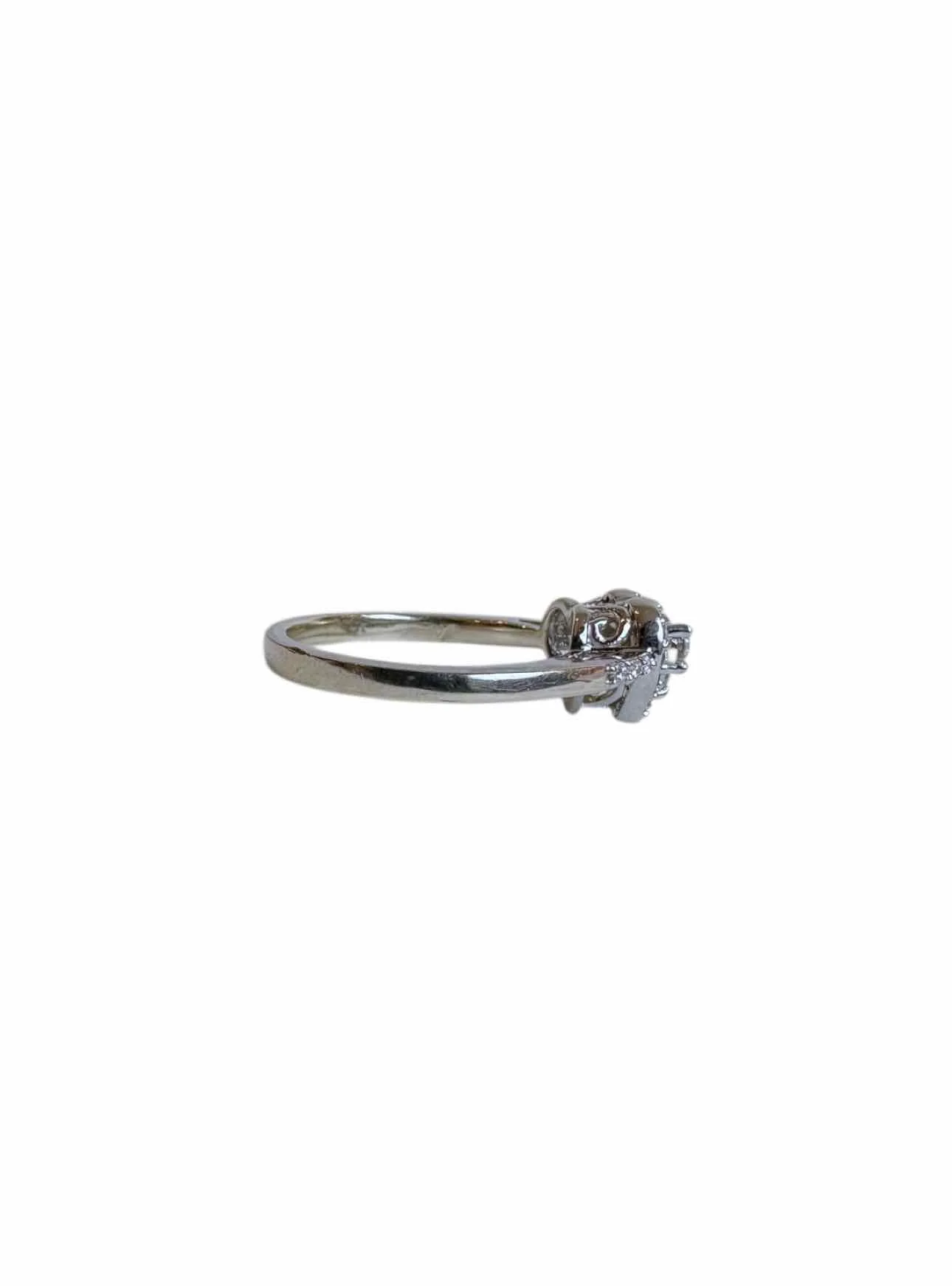 Size 6 14K Halo Heart Shapped Diamond  Ring - Image 5