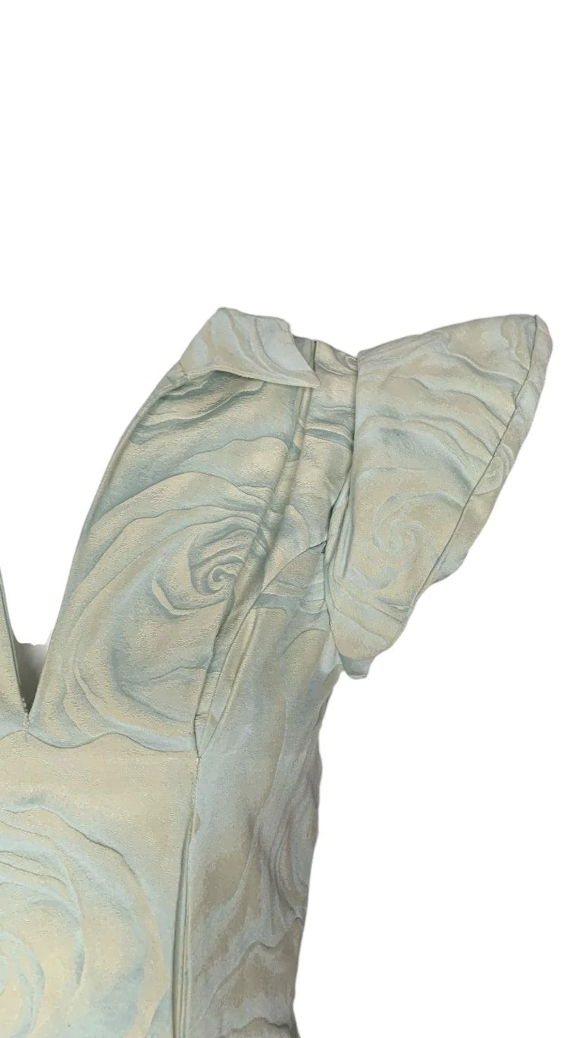 Vin + Omi  Custom Blue Rose Space Size XS Dress - Image 3
