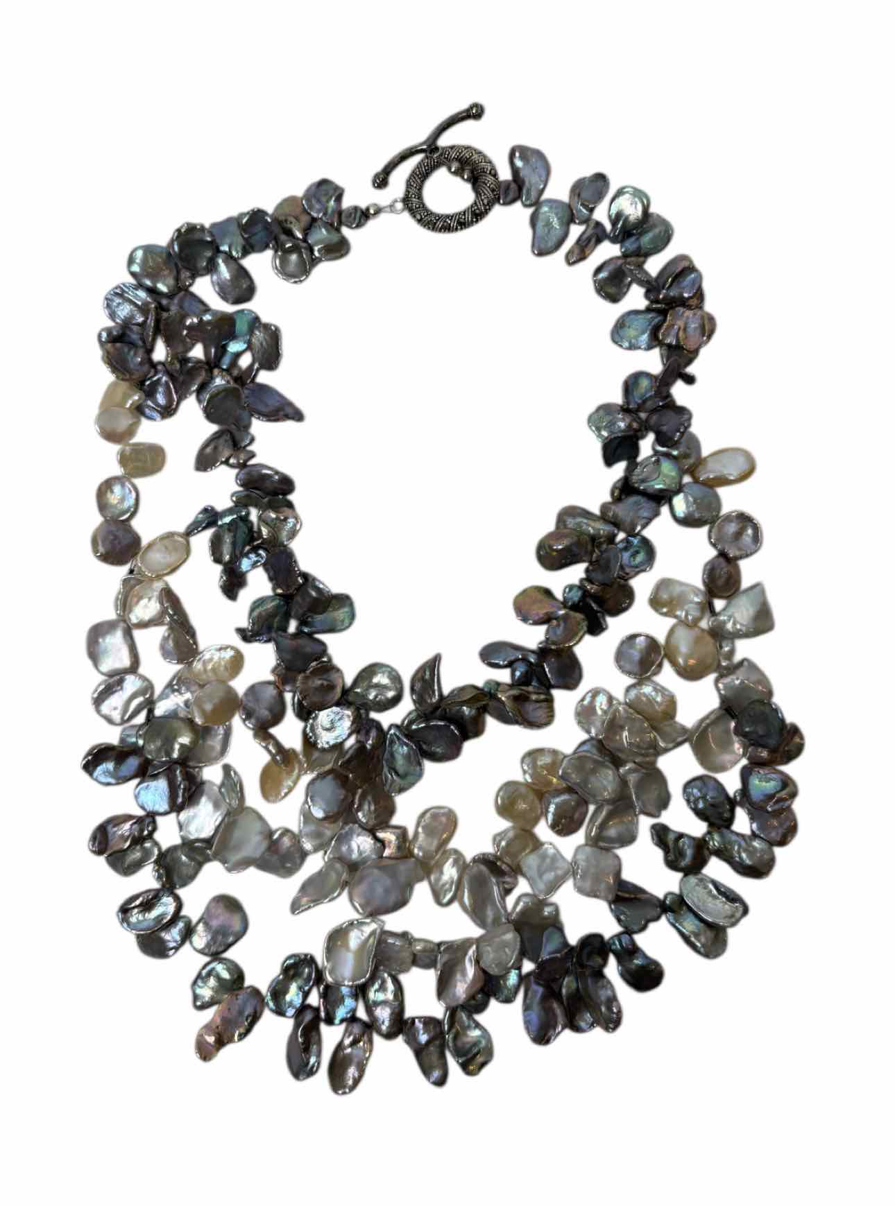 Skanda Multi Strand Keshi Pearl  Necklace - Image 2