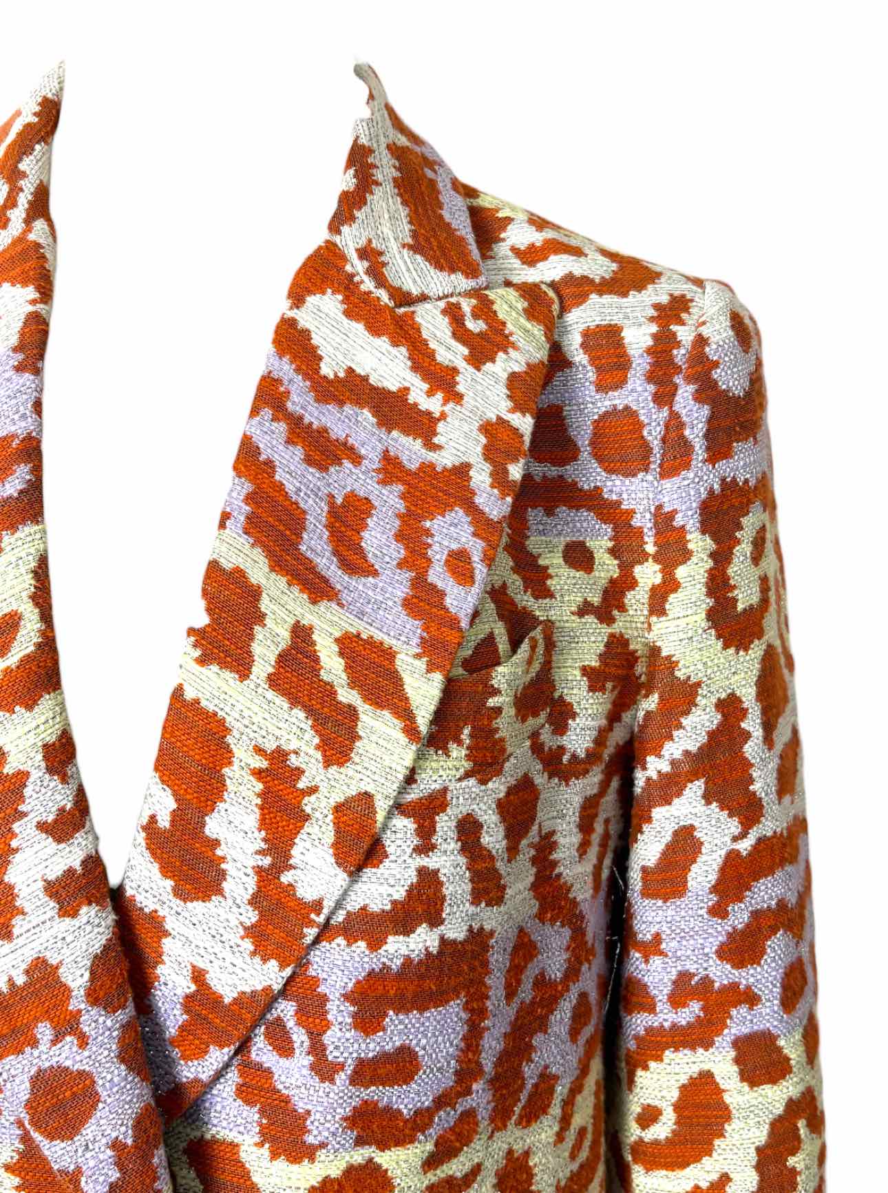 Smythe Metallic Animal Print Tweed Size 8 Coat - Image 3
