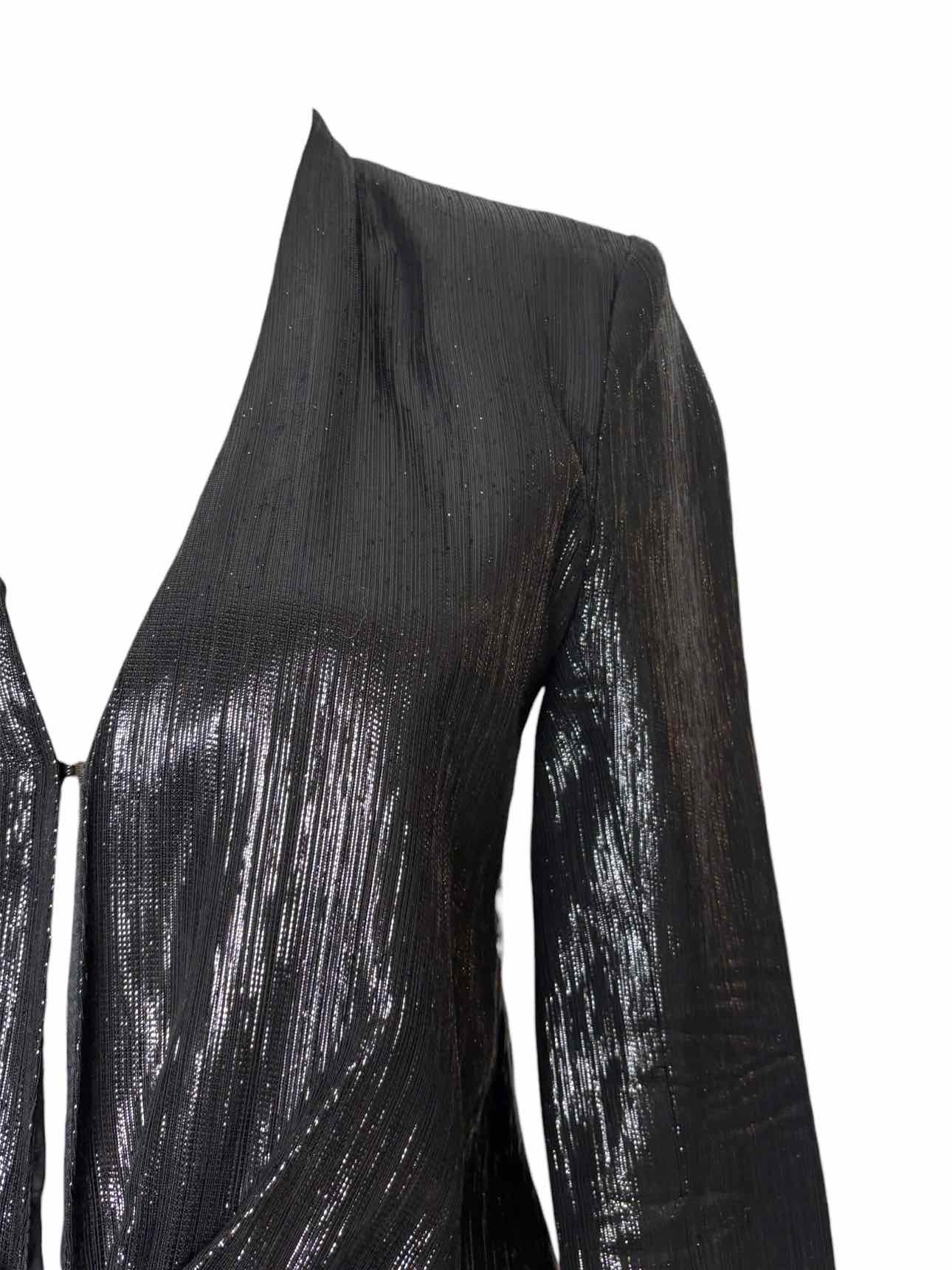 Smythe Size 6 Metallic Poly Blazer - Image 3