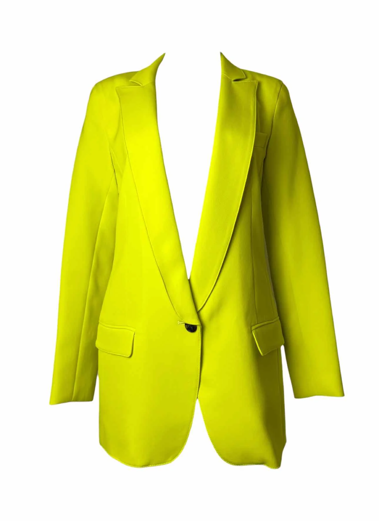 Smythe Size 8 Yellow Poly Blazer