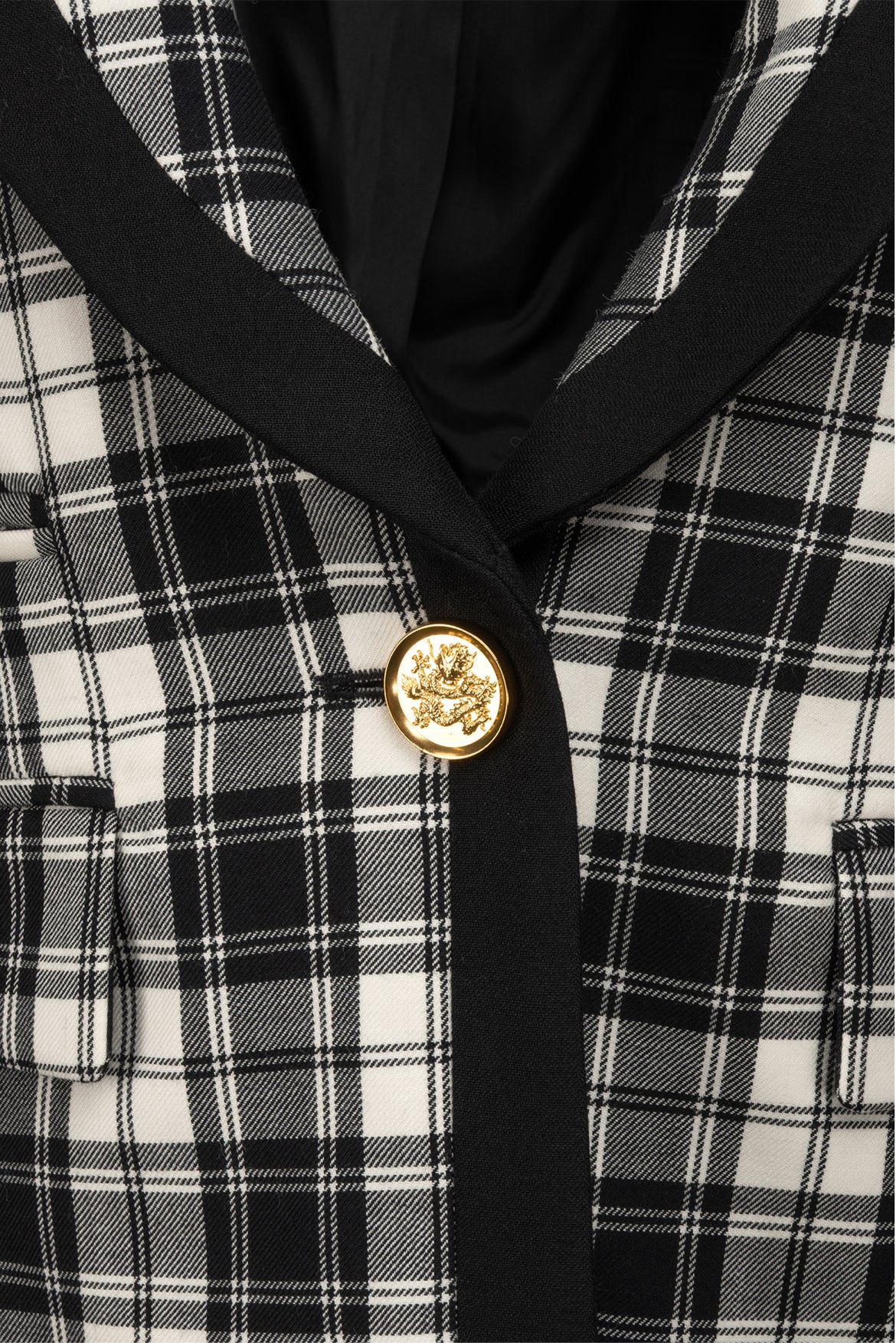 Smythe Size XS Single Breasted Plaid Blazer - Image 3