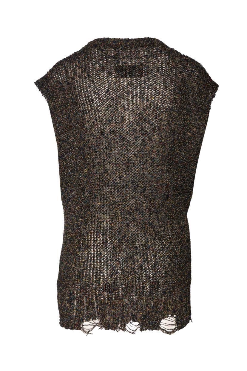 Song For The Mute Size 2 Distressed Sweater Vest - Image 2