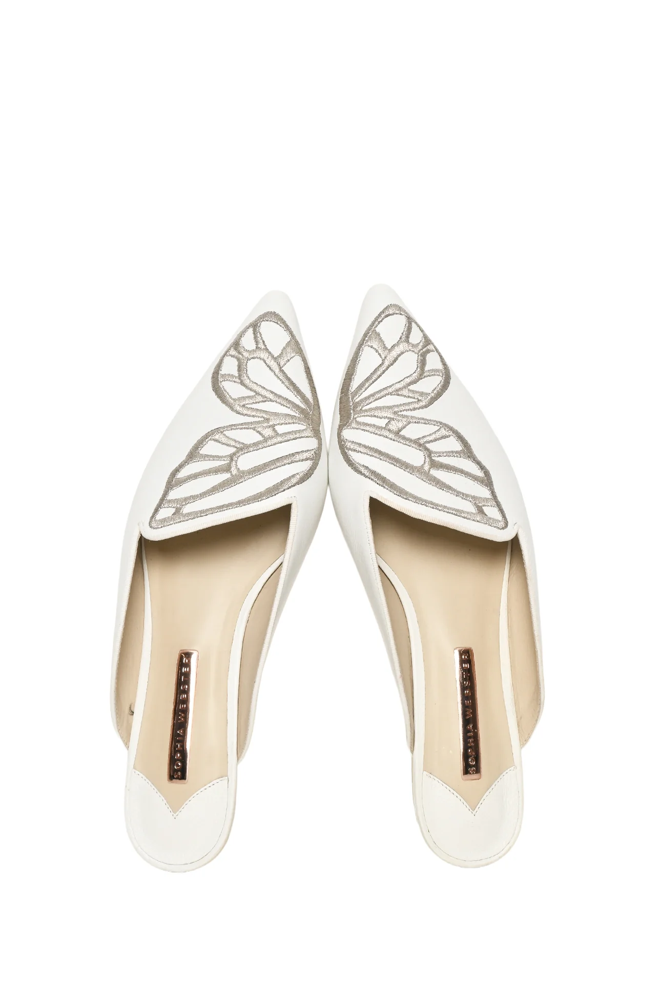 Sophia Webster Size 40 Butterfly Embroidered Bibi Flat Mules - Image 4